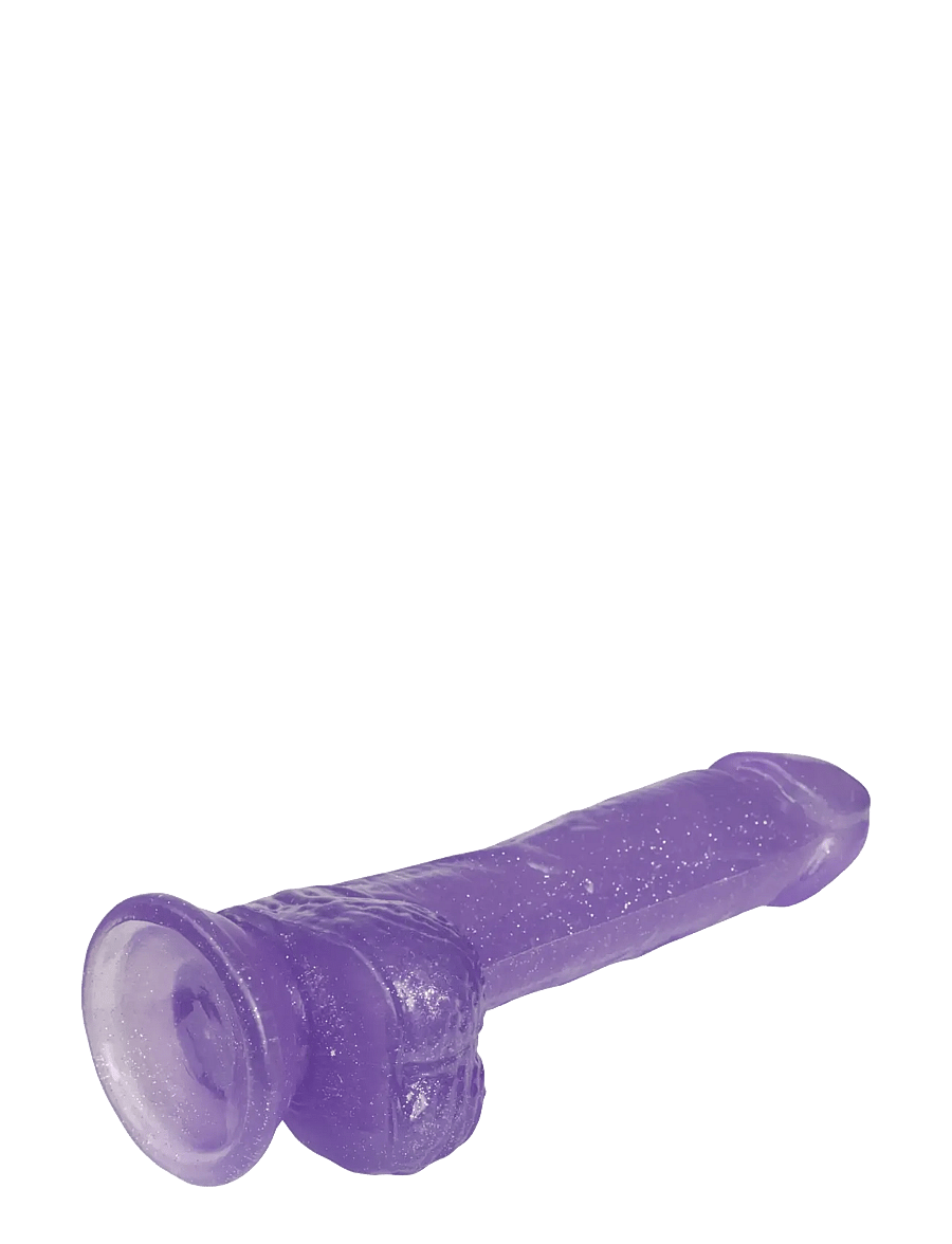 Baseks - baseks Glitter Purple Dildo With Balls 21.5 cm - sex & intimacy - purple - 3