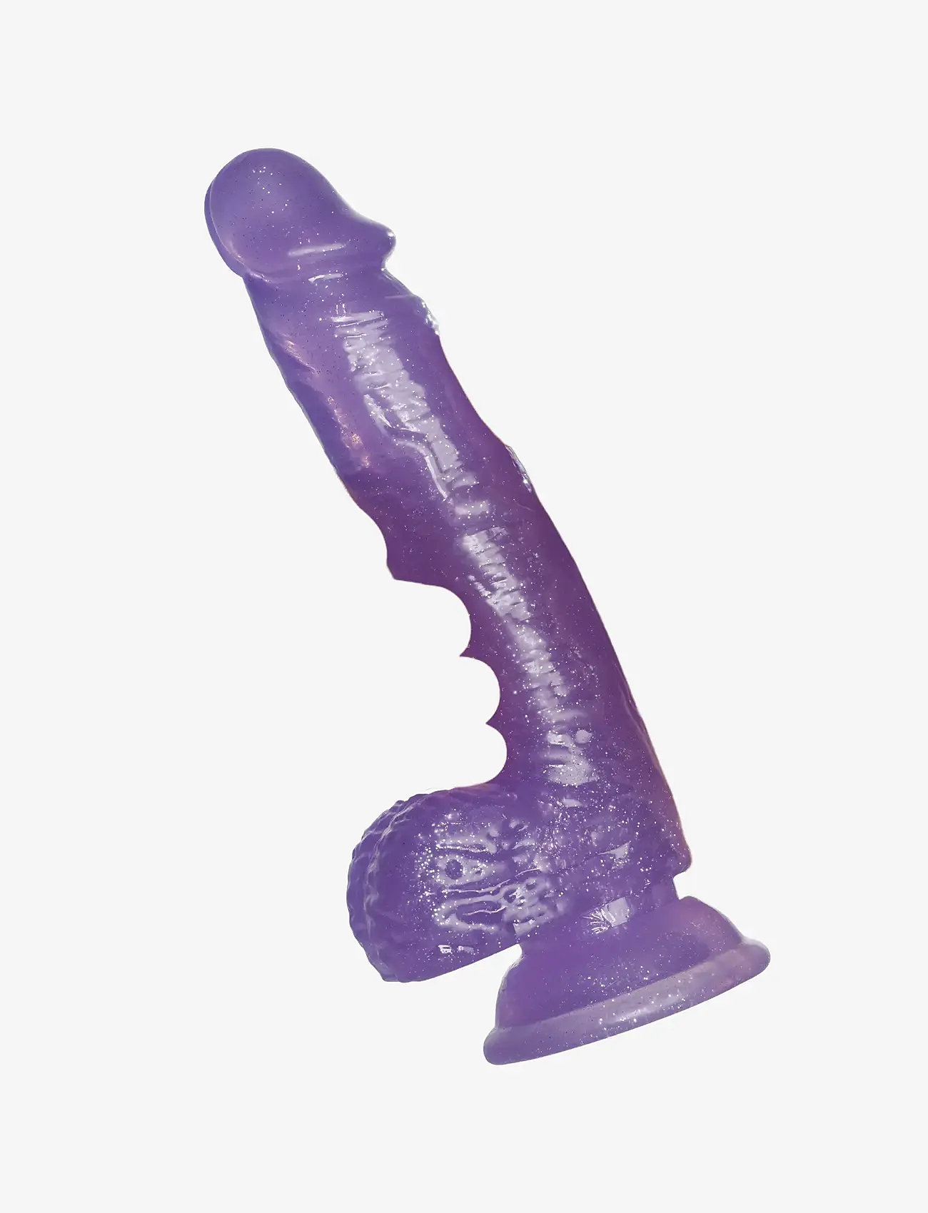 Baseks - baseks Glitter Purple Dildo With Balls 21.5 cm - sex & intimacy - purple - 4
