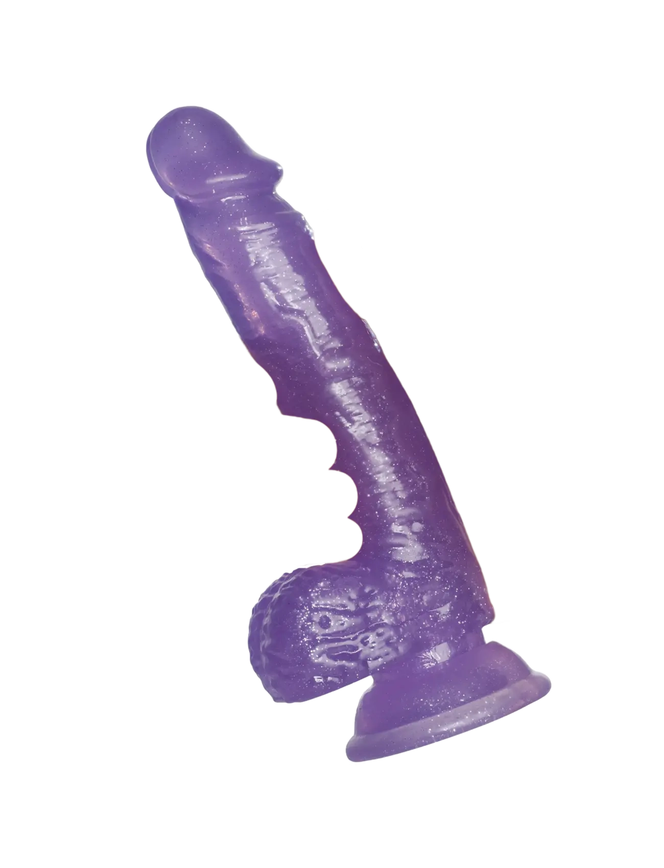 Baseks - baseks Glitter Purple Dildo With Balls 21.5 cm - sex & intimitet - purple - 4