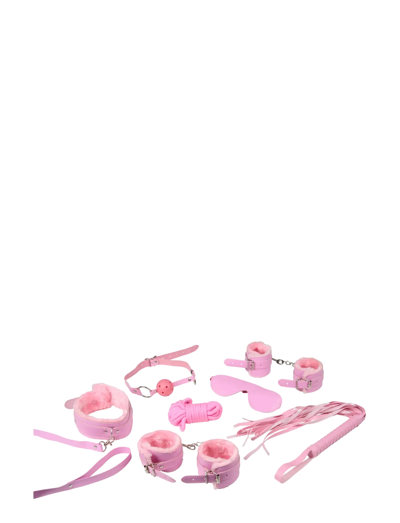 Baseks baseks Pink Fluffy Beginner’s Bondage Set - Helse & Velvære - PINK / pink/rose
