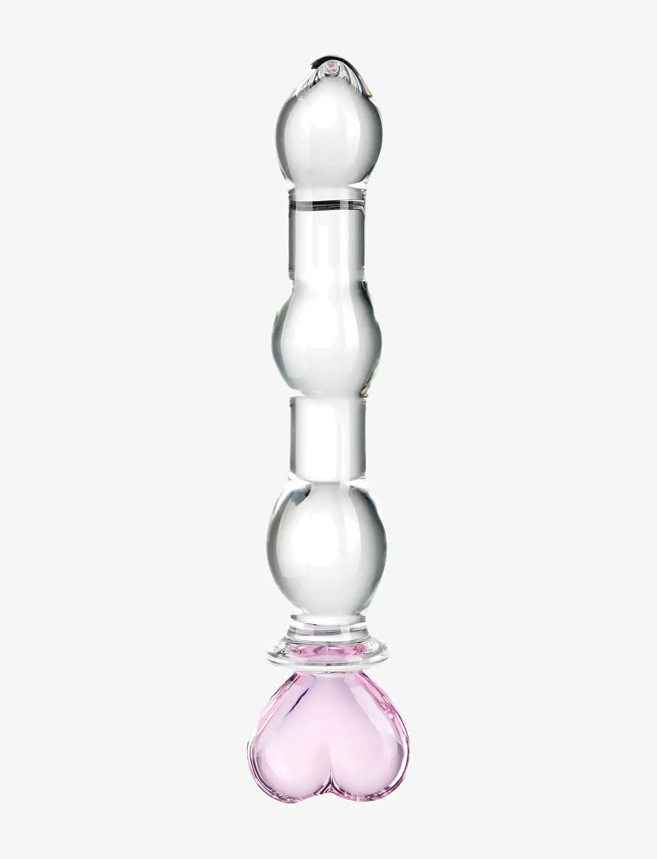 Baseks - baseks Heart Beaded Glass Dildo - dildoer - clear - 0