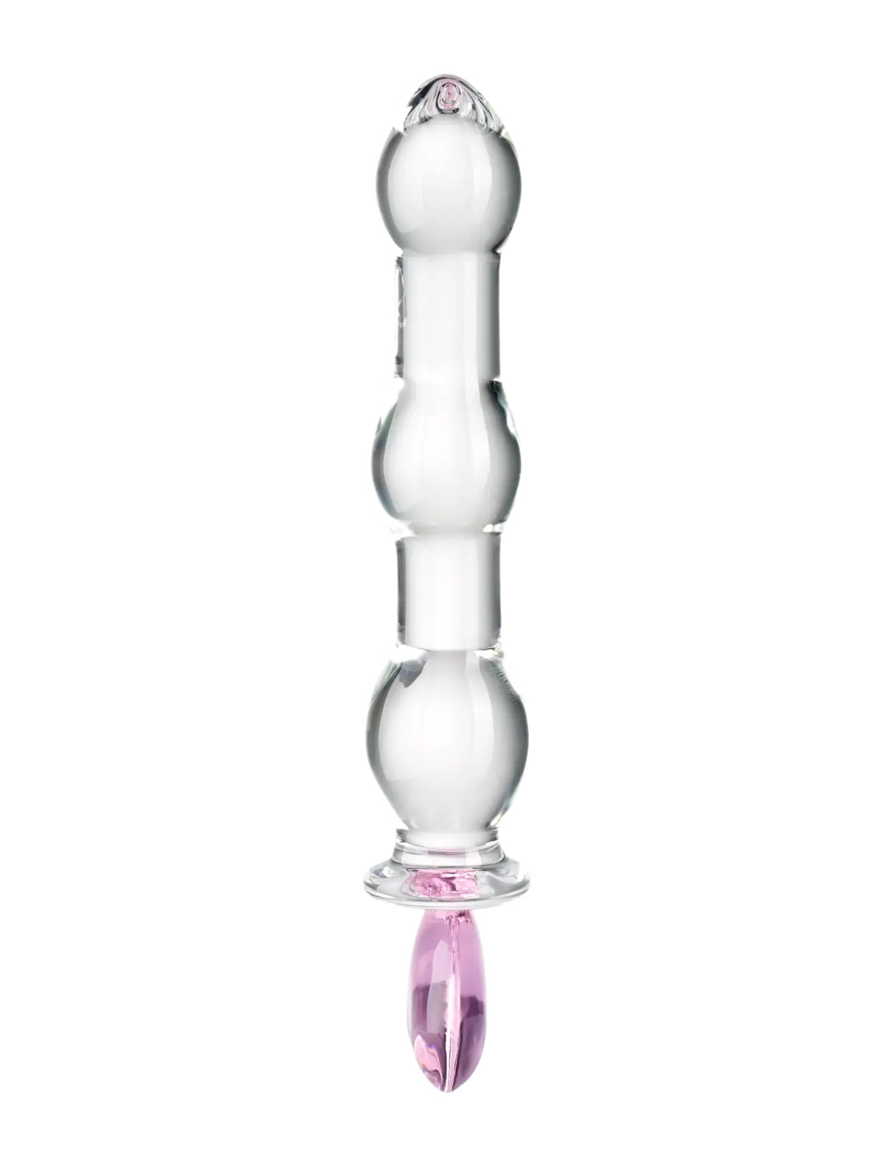 Baseks - baseks Heart Beaded Glass Dildo - dildoer - clear - 1
