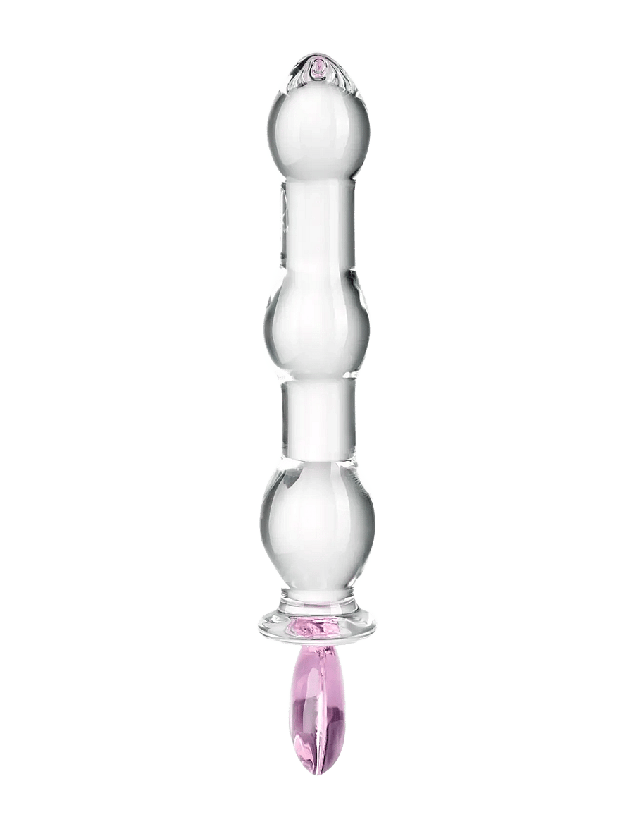 Baseks - baseks Heart Beaded Glass Dildo - sex & intimacy - clear - 1