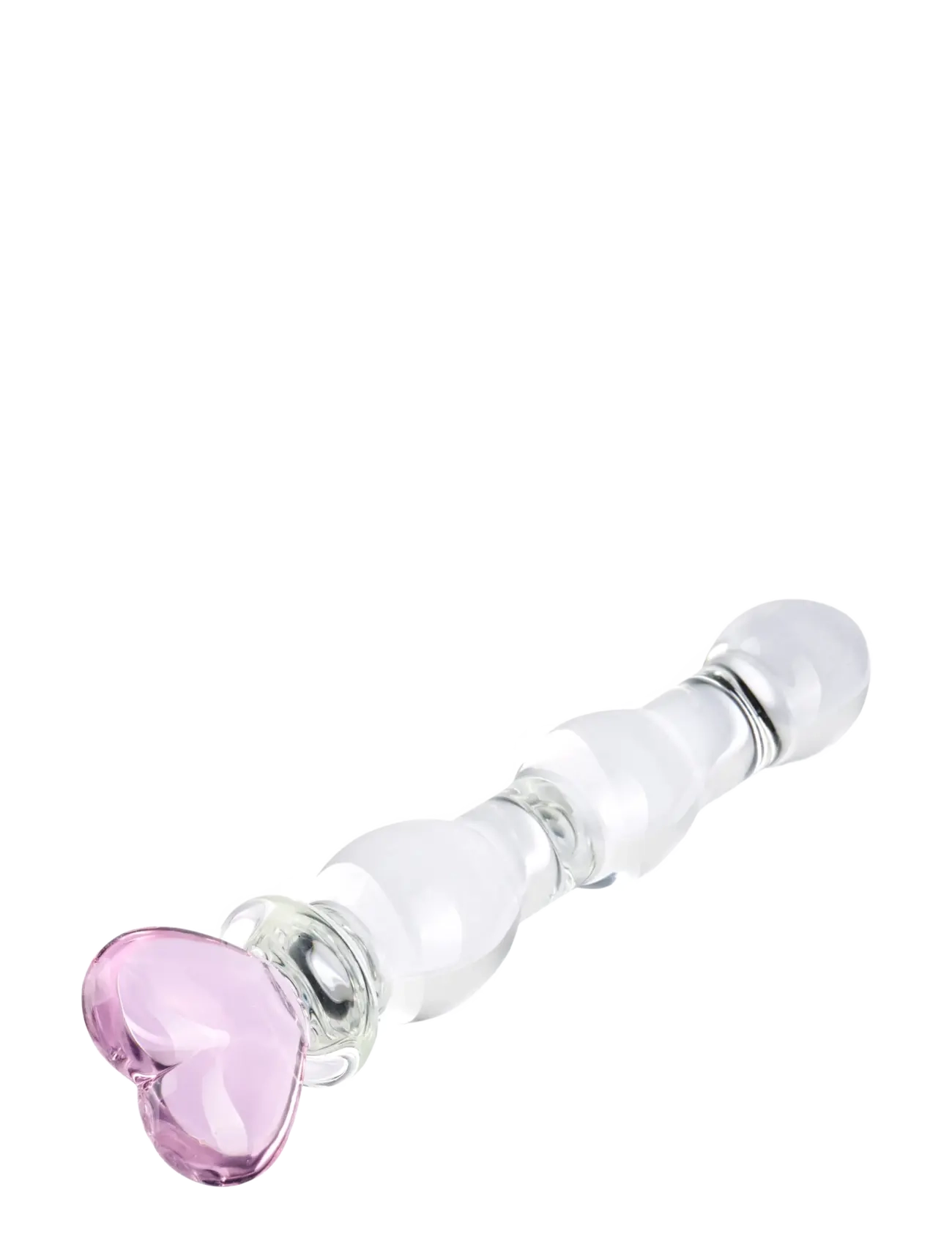 Baseks - baseks Heart Beaded Glass Dildo - dildoer - clear - 2