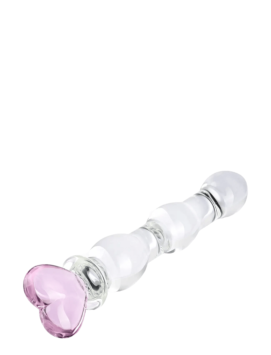 Baseks - baseks Heart Beaded Glass Dildo - sex & intimacy - clear - 2