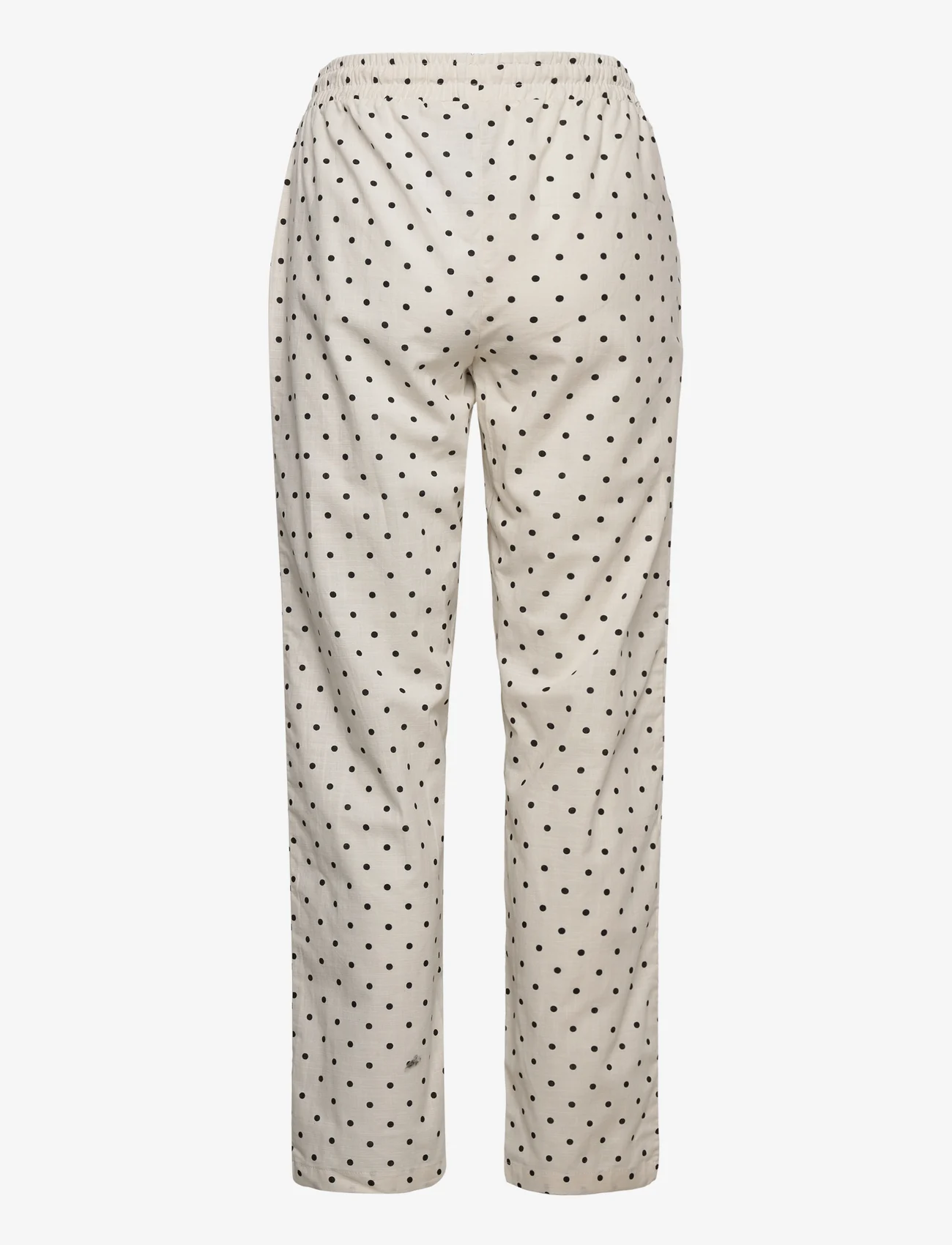 Basic Apparel - Harriet Pants Dot GOTS - bukser med lige ben - whisper white/black - 1