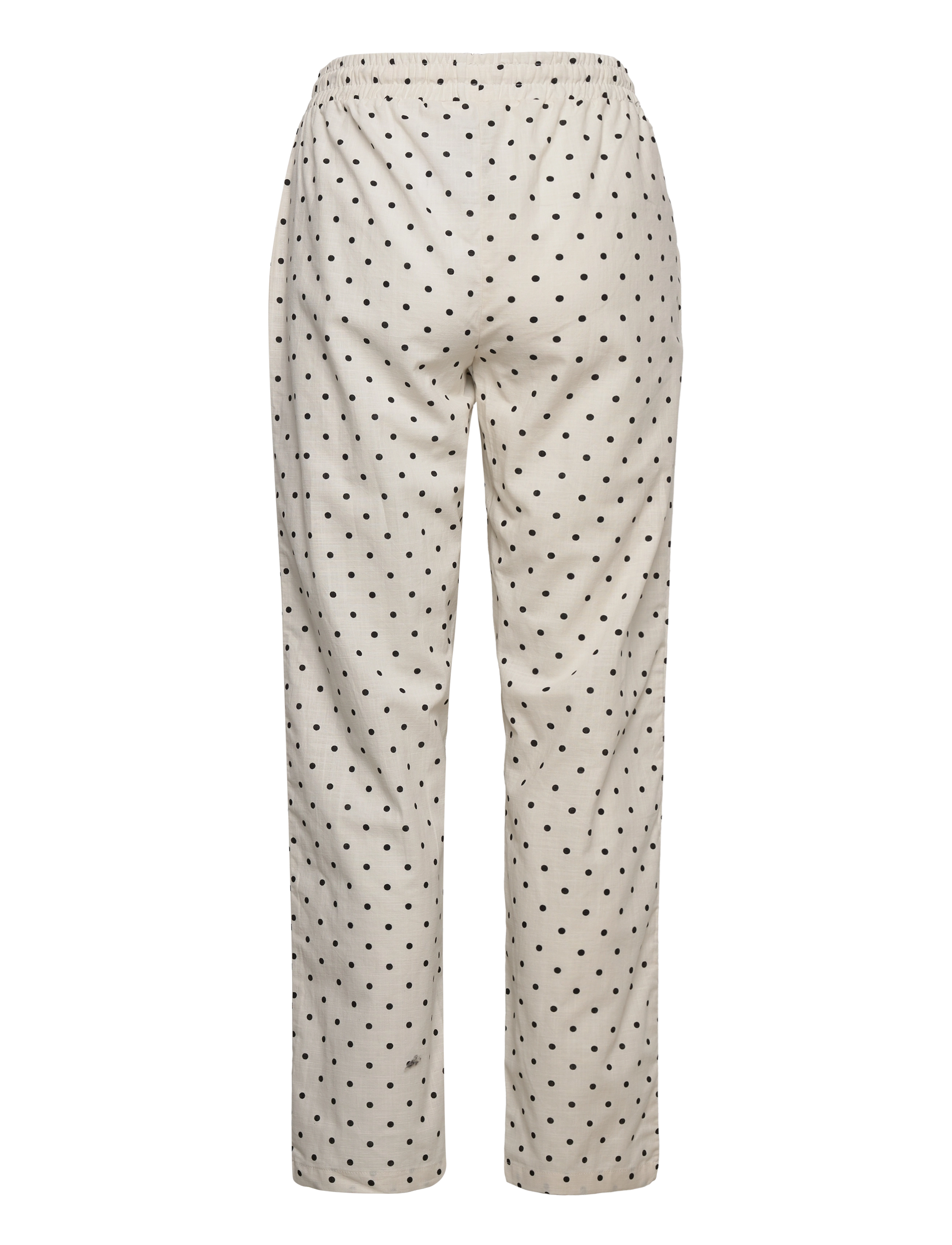 Basic Apparel - Harriet Pants Dot GOTS - straight leg hosen - whisper white/black - 1