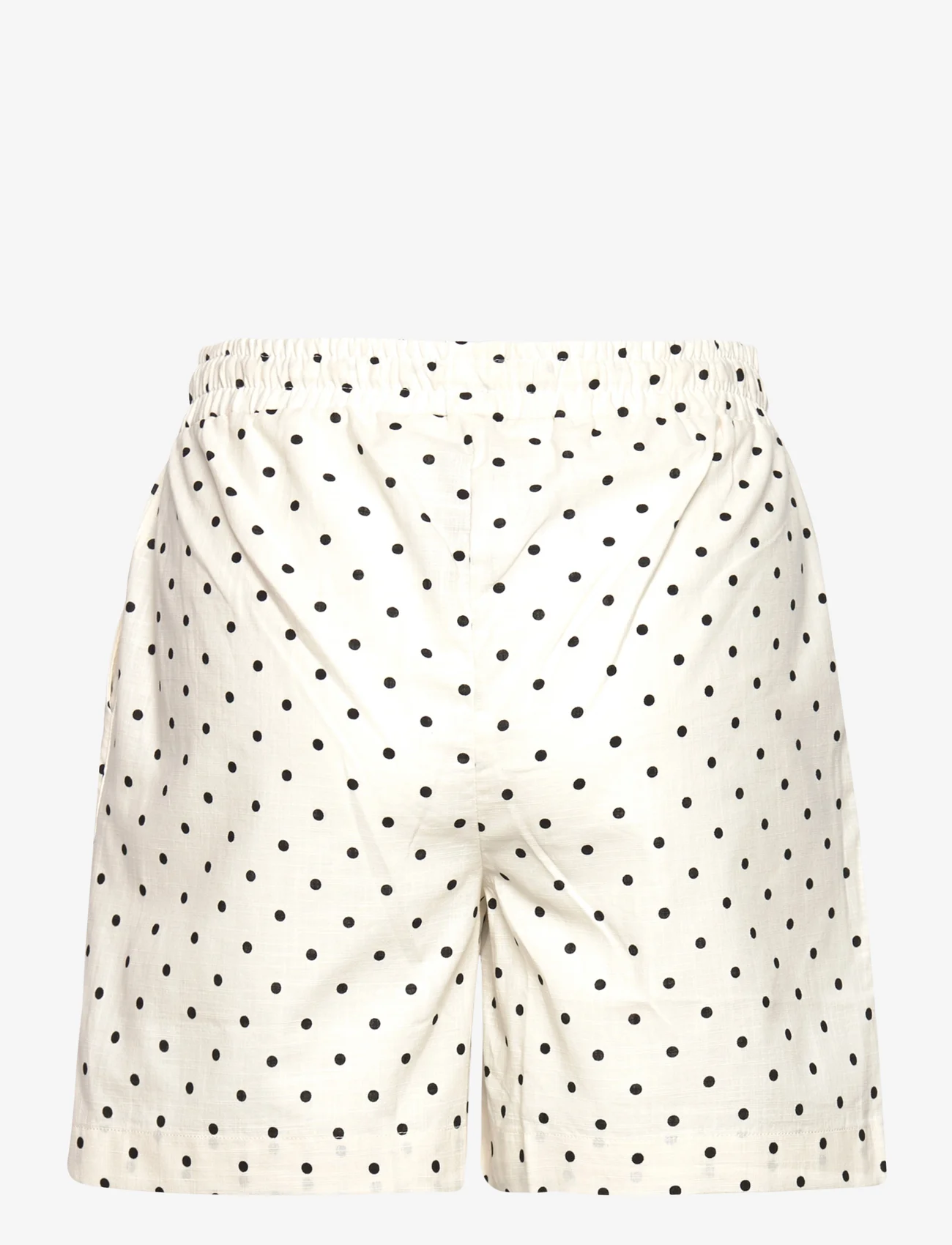 Basic Apparel - Vicki Shorts Dot GOTS - ikdienas šorti - whisper white/black - 1