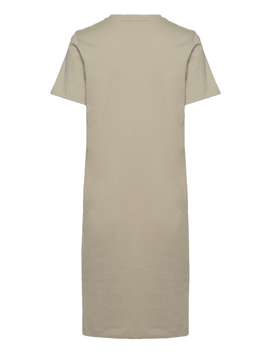 Basic Apparel - Rebekka Tee Dress V. Neck GOTS - moss gray - 1