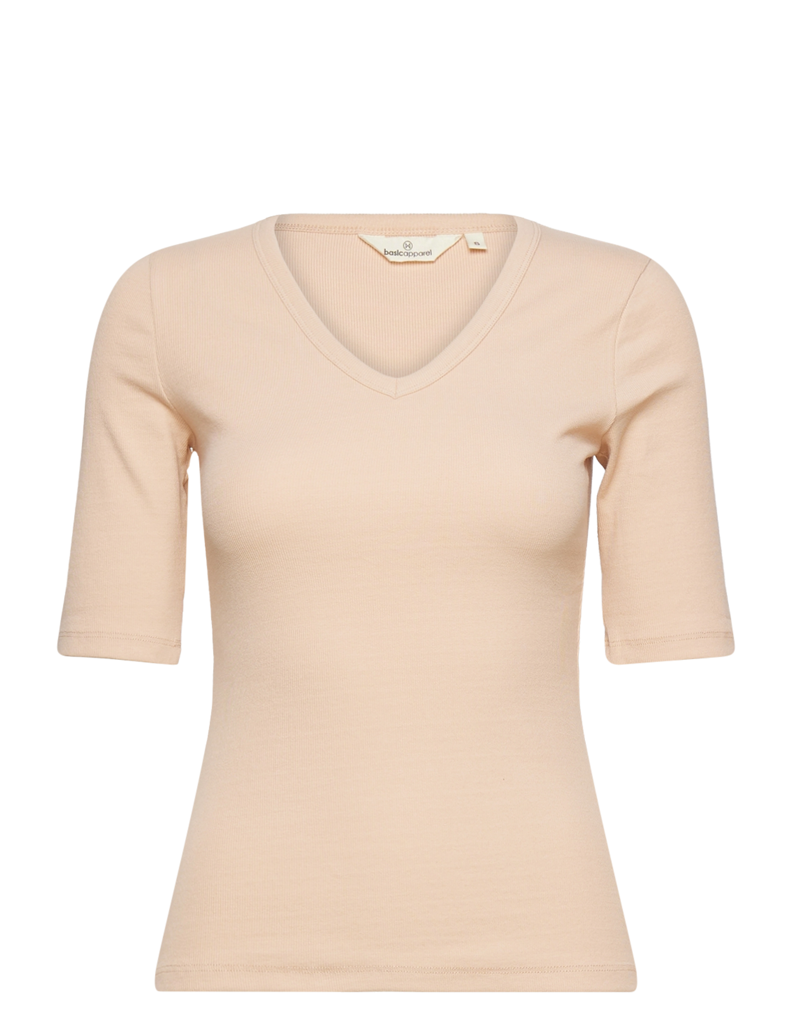 BASIC APPAREL Ludmilla Ss Tee Gots Beige - XS - Damen
