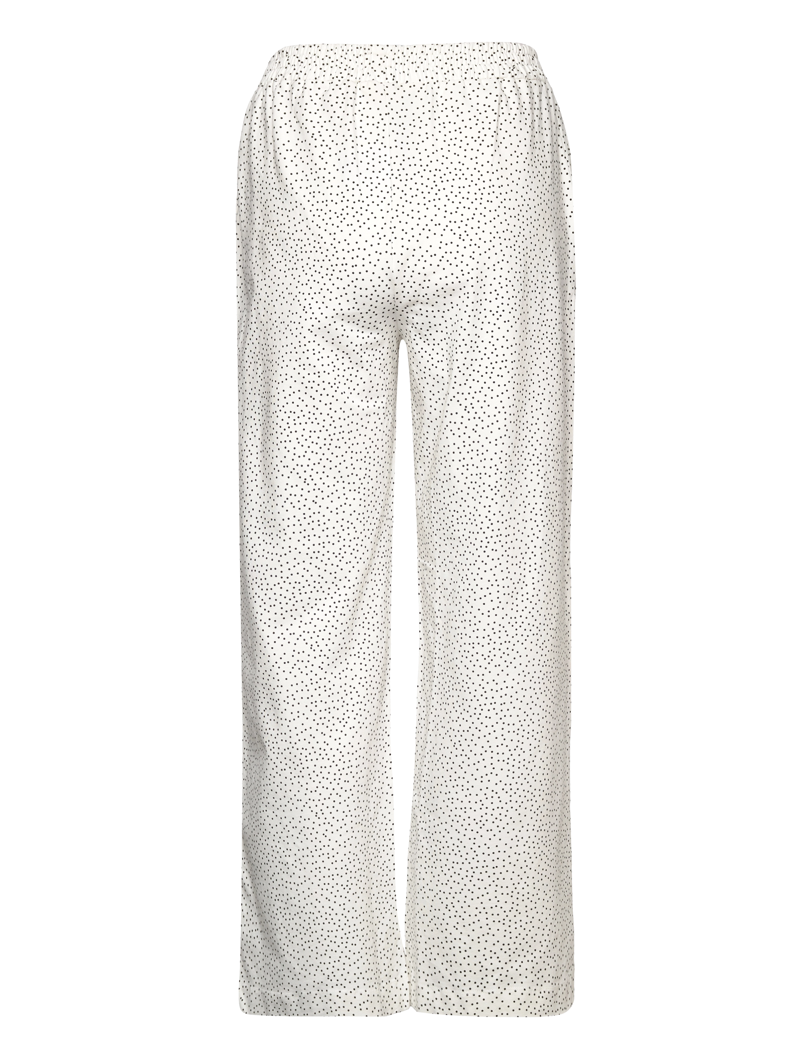 Basic Apparel - Elba Loose Pant GOTS - bukser med brede ben - whisper white/black - 1