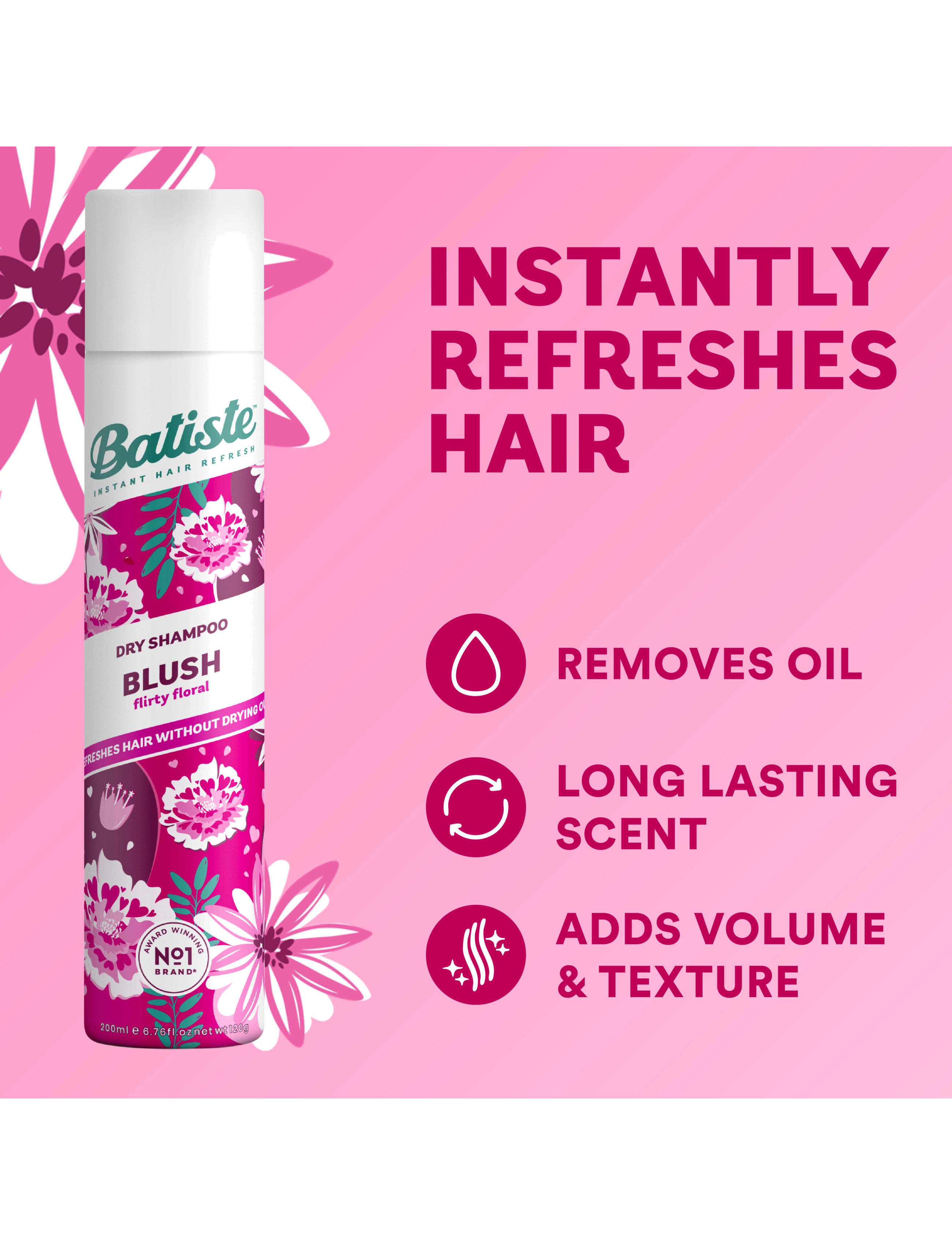 Batiste - Batiste Dry Shampoo Blush - torrschampo - no colour - 1