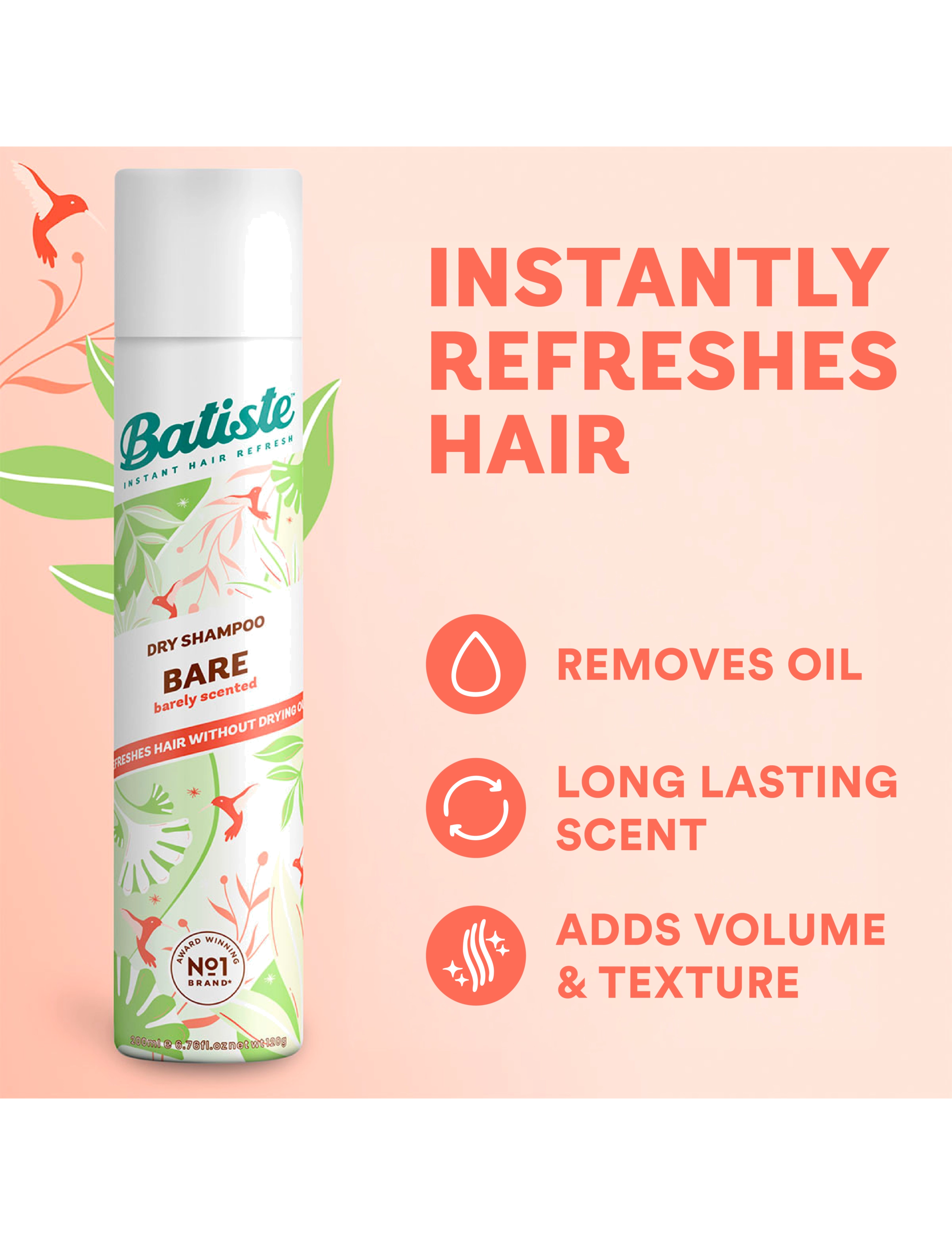 Batiste - Batiste Dry Shampoo Bare - tørshampoos - no colour - 4