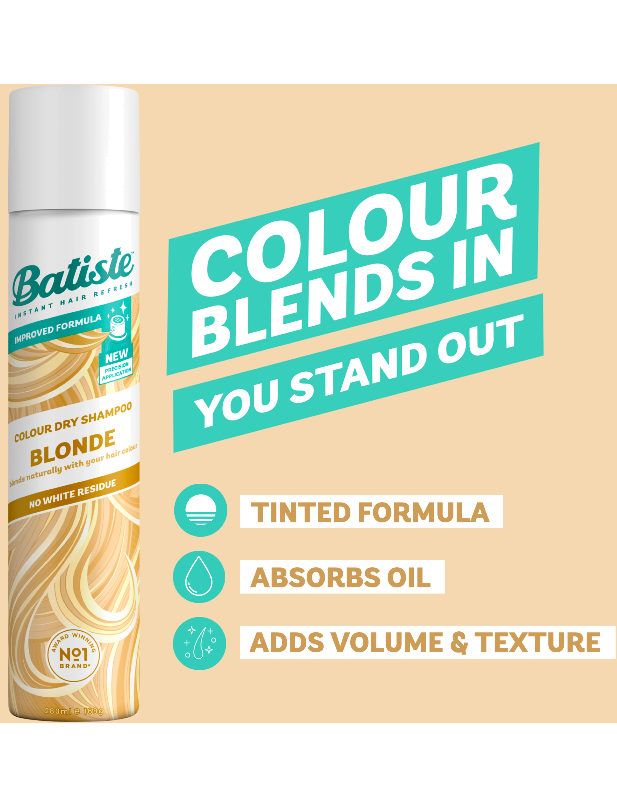 Batiste - Batiste Color Dry Shampoo Blond - sommerens hårprodukter - light blond - 2