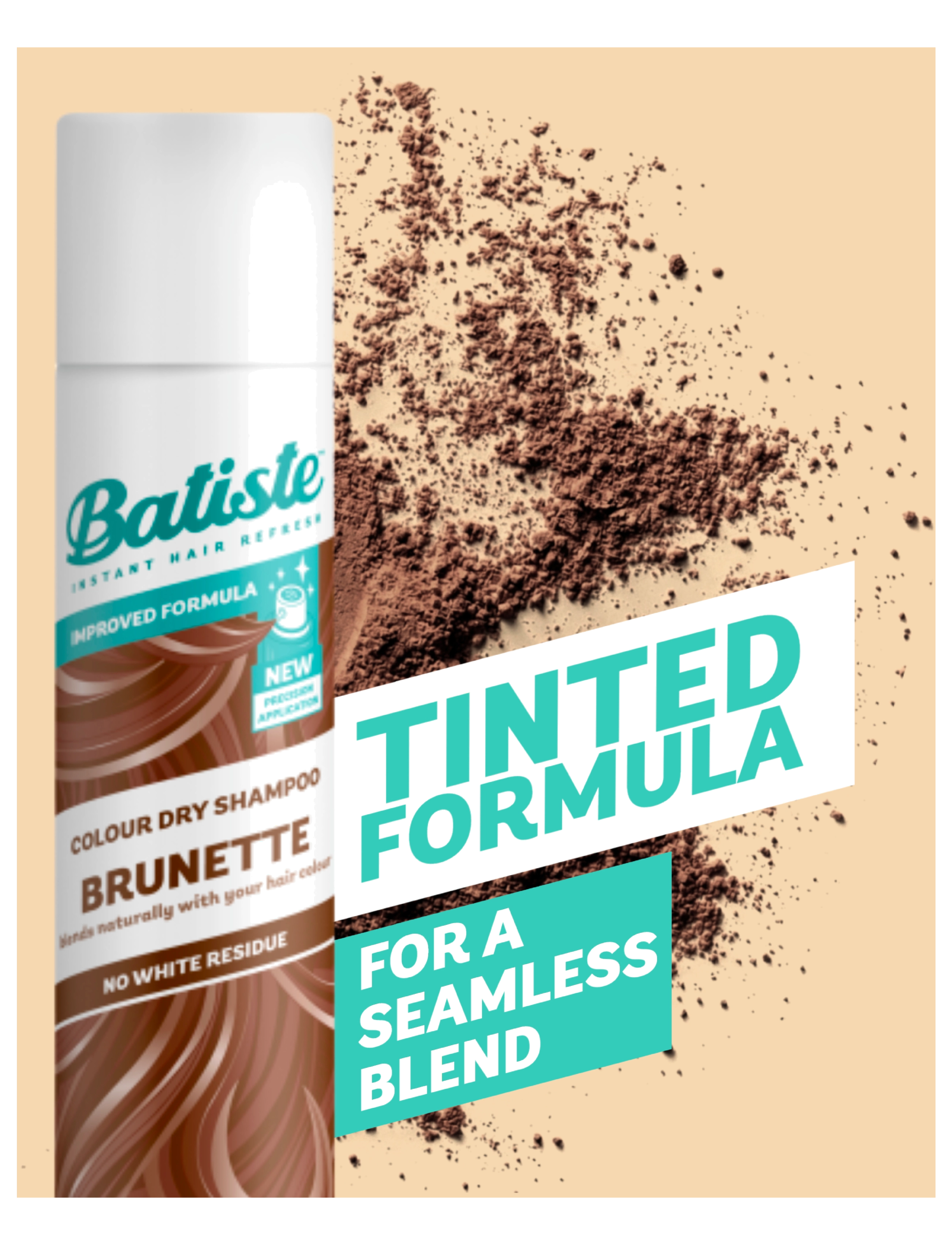 Batiste - Batiste Color Dry Shampoo Brunette - sommarens hårprodukter - medium brunette - 3