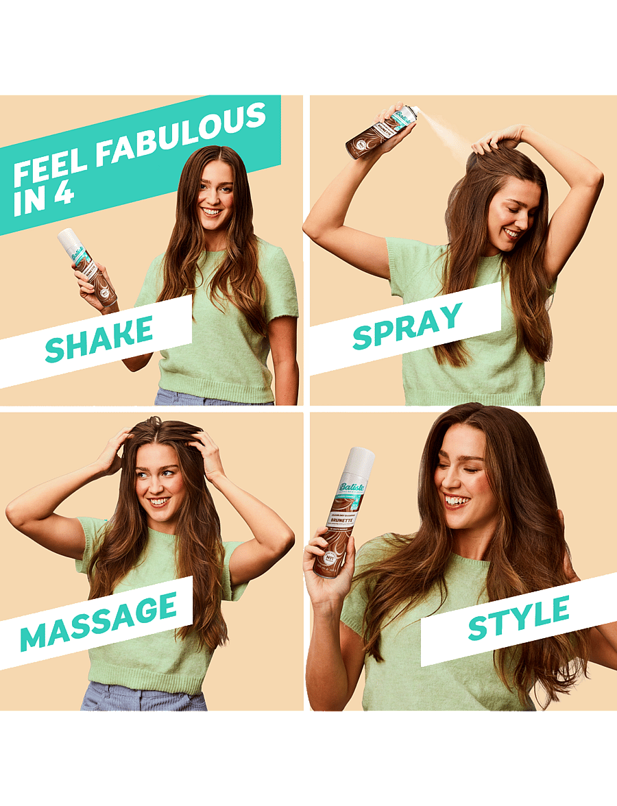 Batiste - Batiste Color Dry Shampoo Brunette - sommerens hårprodukter - medium brunette - 4
