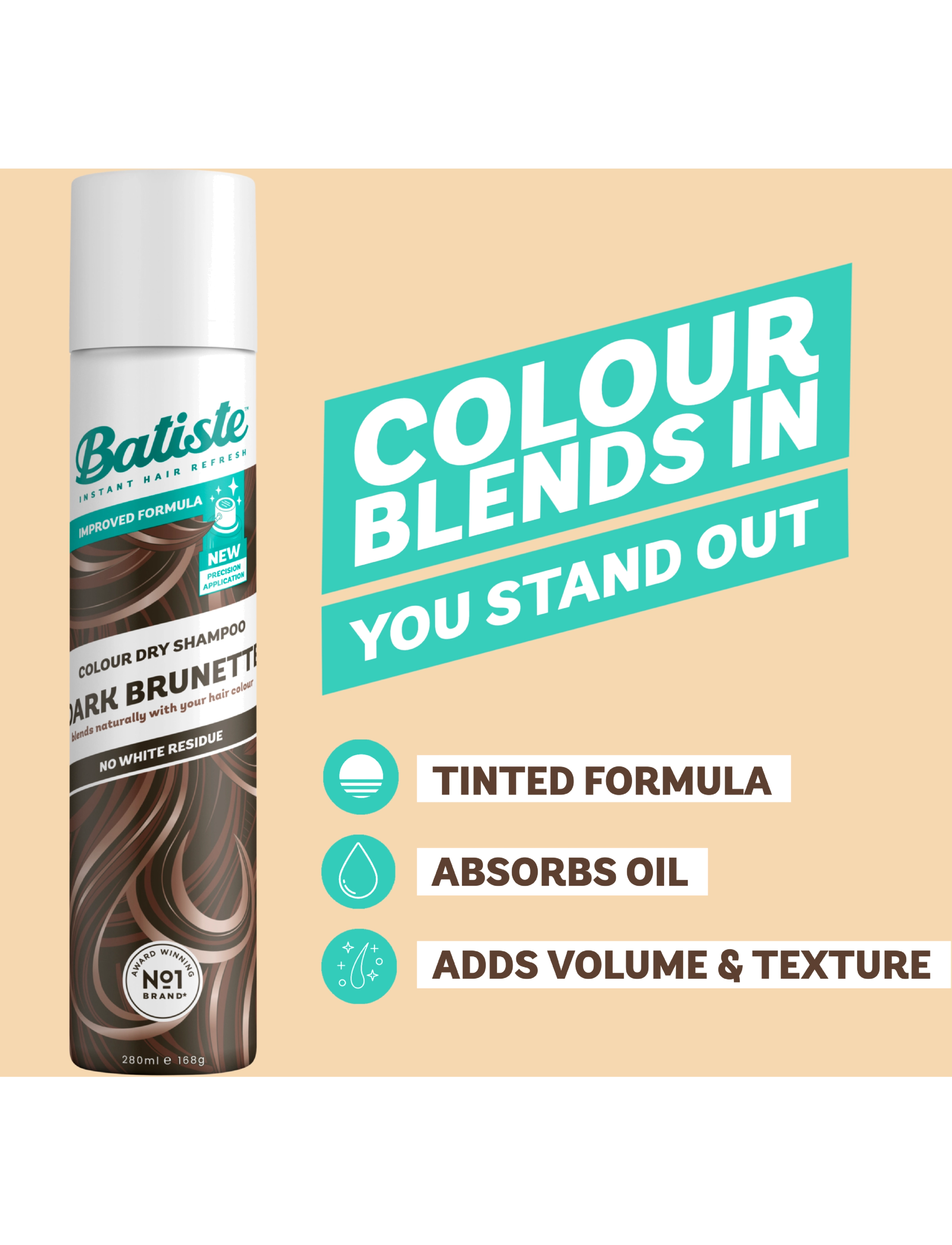 Batiste - Batiste Color Dry Shampoo Dark Hair - sommarens hårprodukter - dark - 2