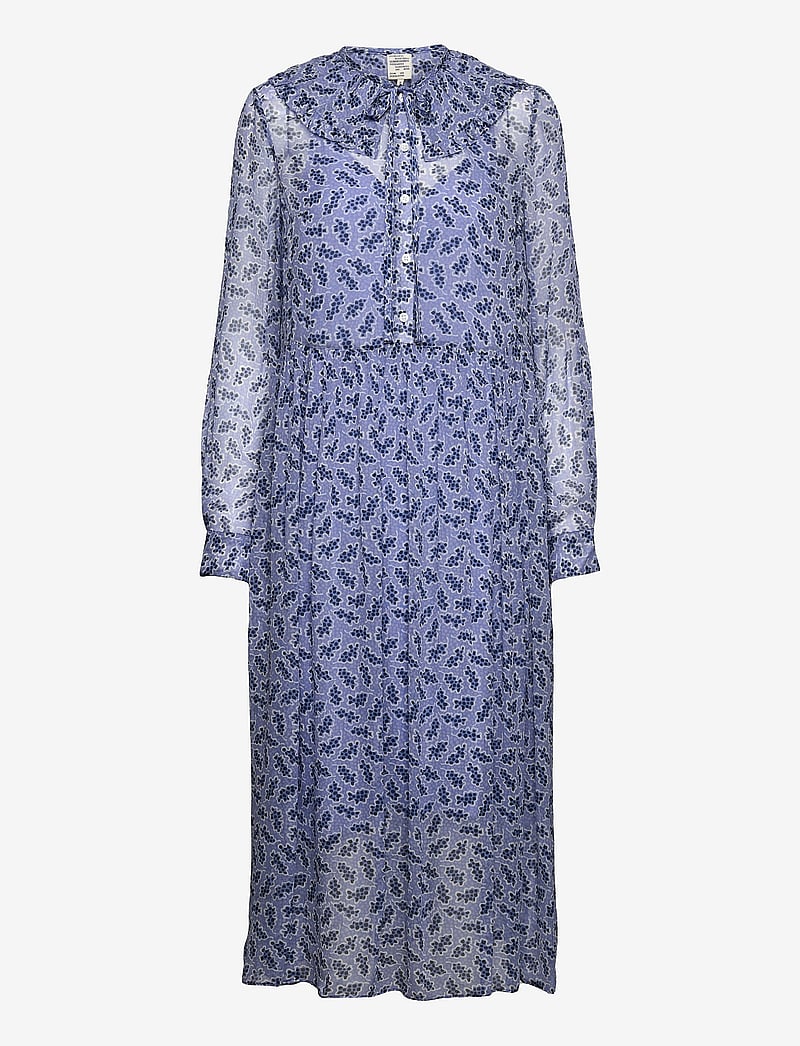 Baum und Pferdgarten - AMAIRA - sommerkleider - blue dotted leaf - 0