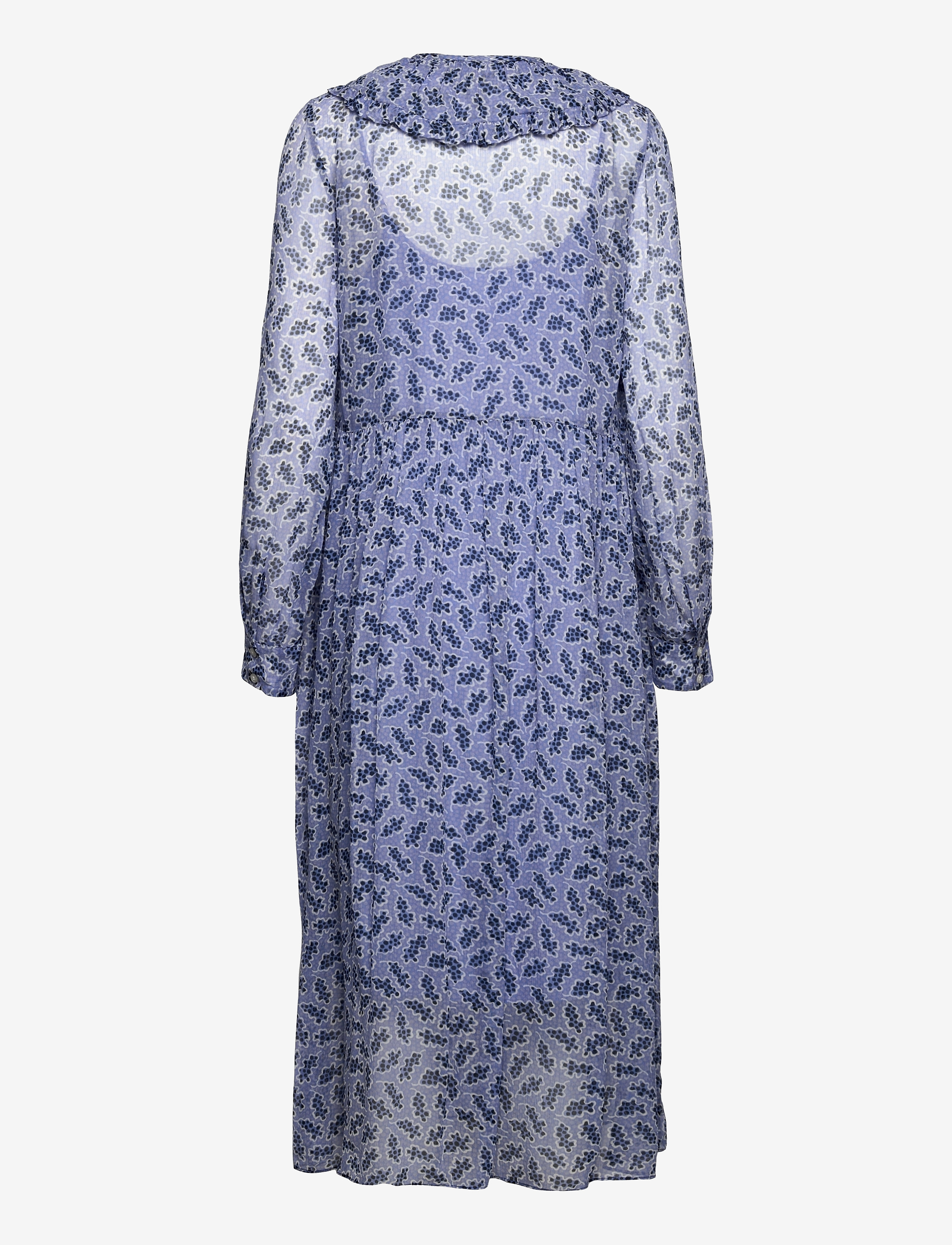 Baum und Pferdgarten - AMAIRA - sommerkjoler - blue dotted leaf - 1