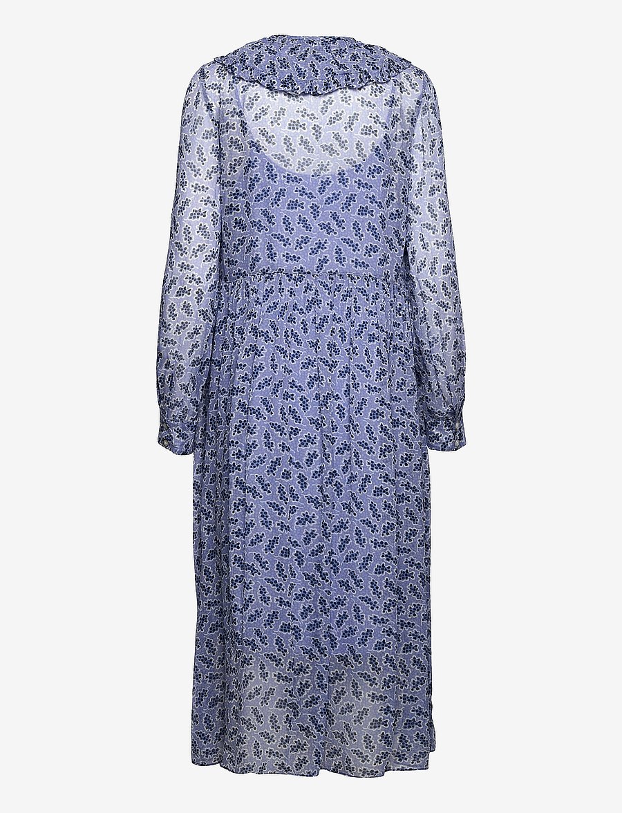 Baum und Pferdgarten - AMAIRA - sommerkleider - blue dotted leaf - 1