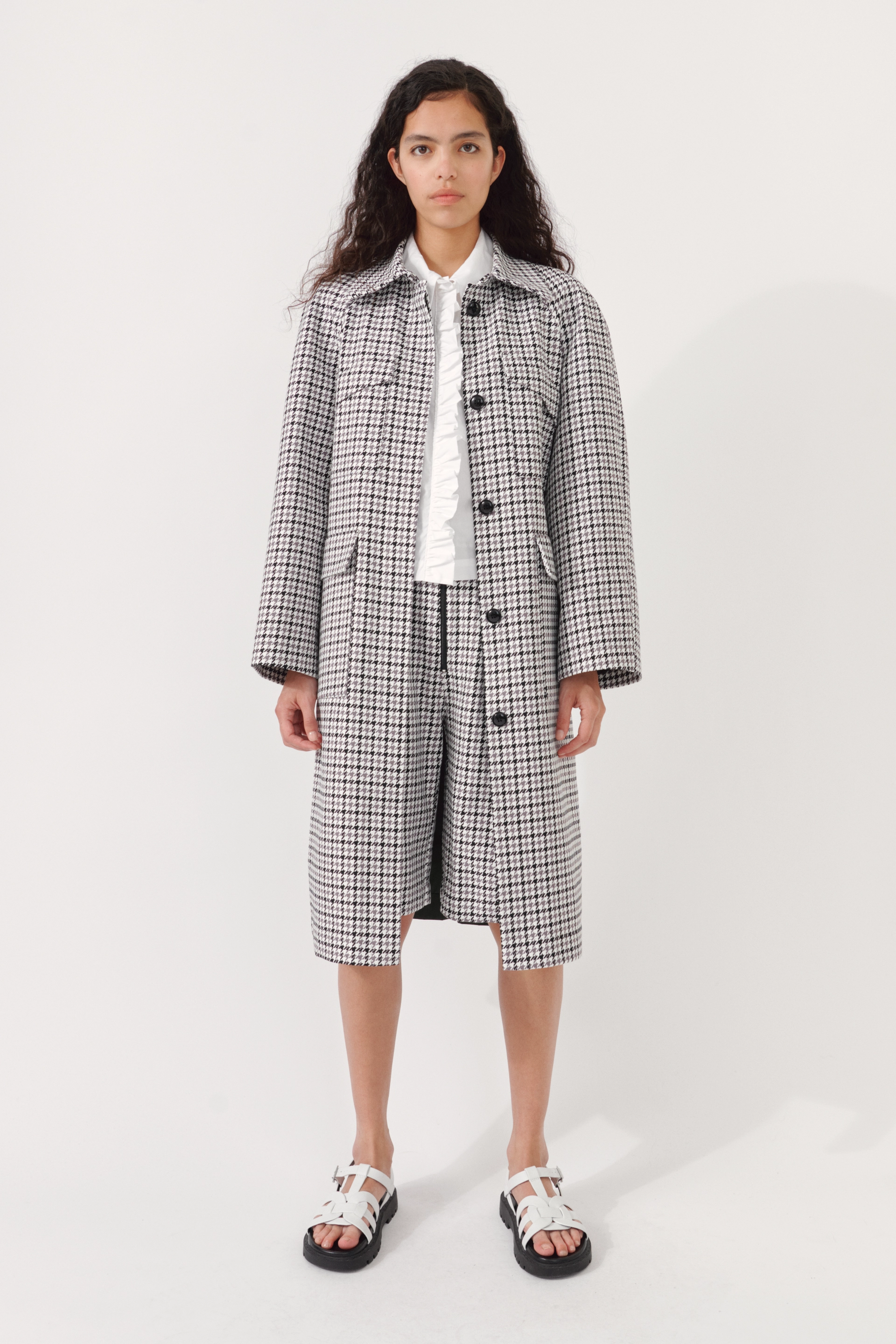 Baum und Pferdgarten - DELTA - grey black houndstooth - 2