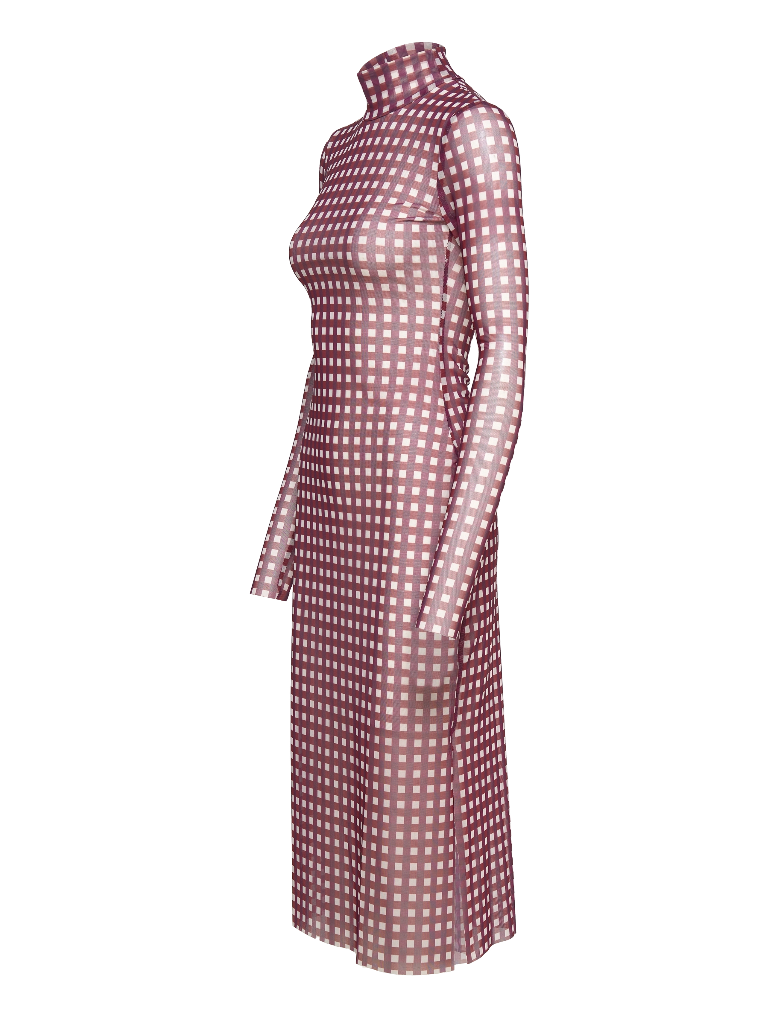 Baum und Pferdgarten - JOLAIN - midi-kleider - maroon check - 2