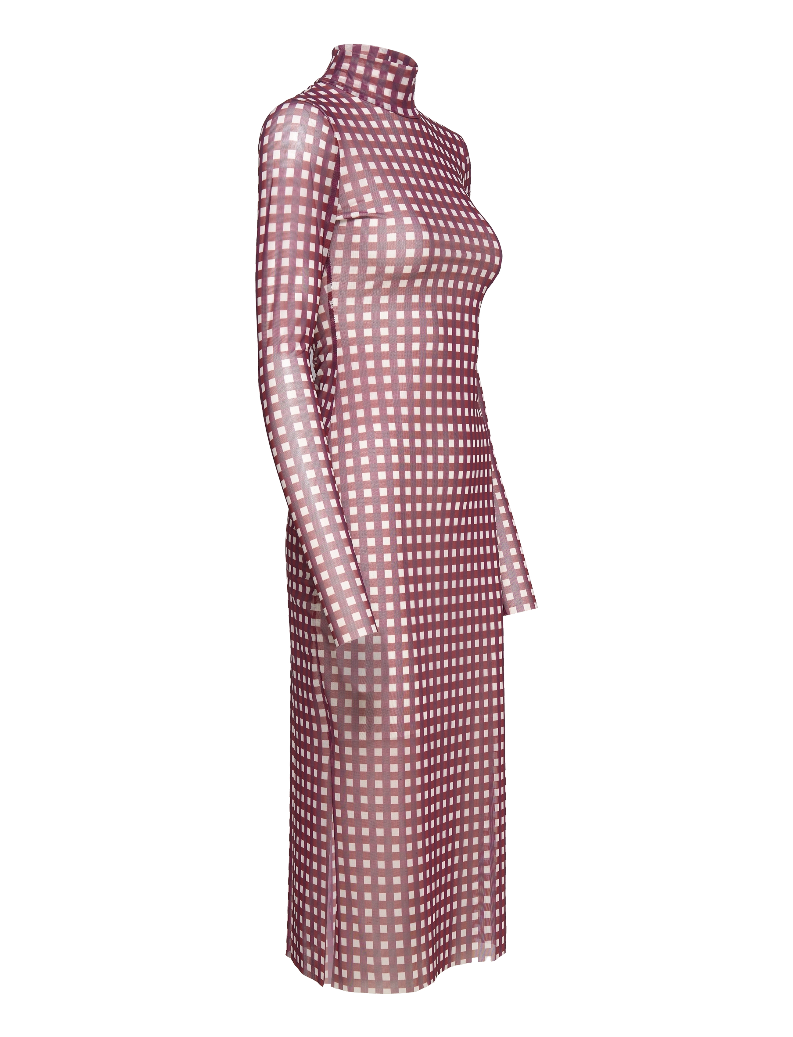 Baum und Pferdgarten - JOLAIN - midi-kleider - maroon check - 3