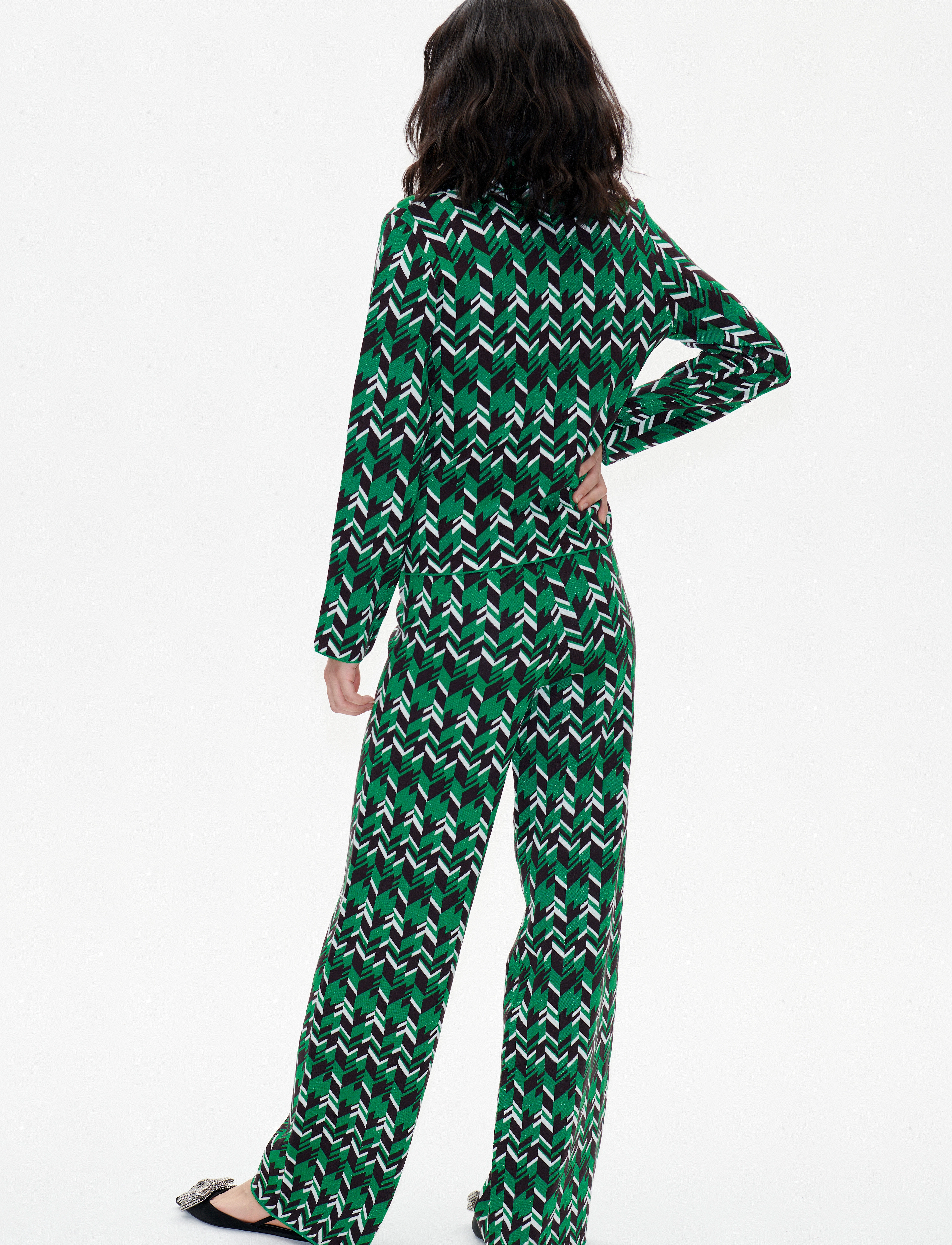 Baum und Pferdgarten - CABERY - hosen mit weitem bein - green geometric - 2