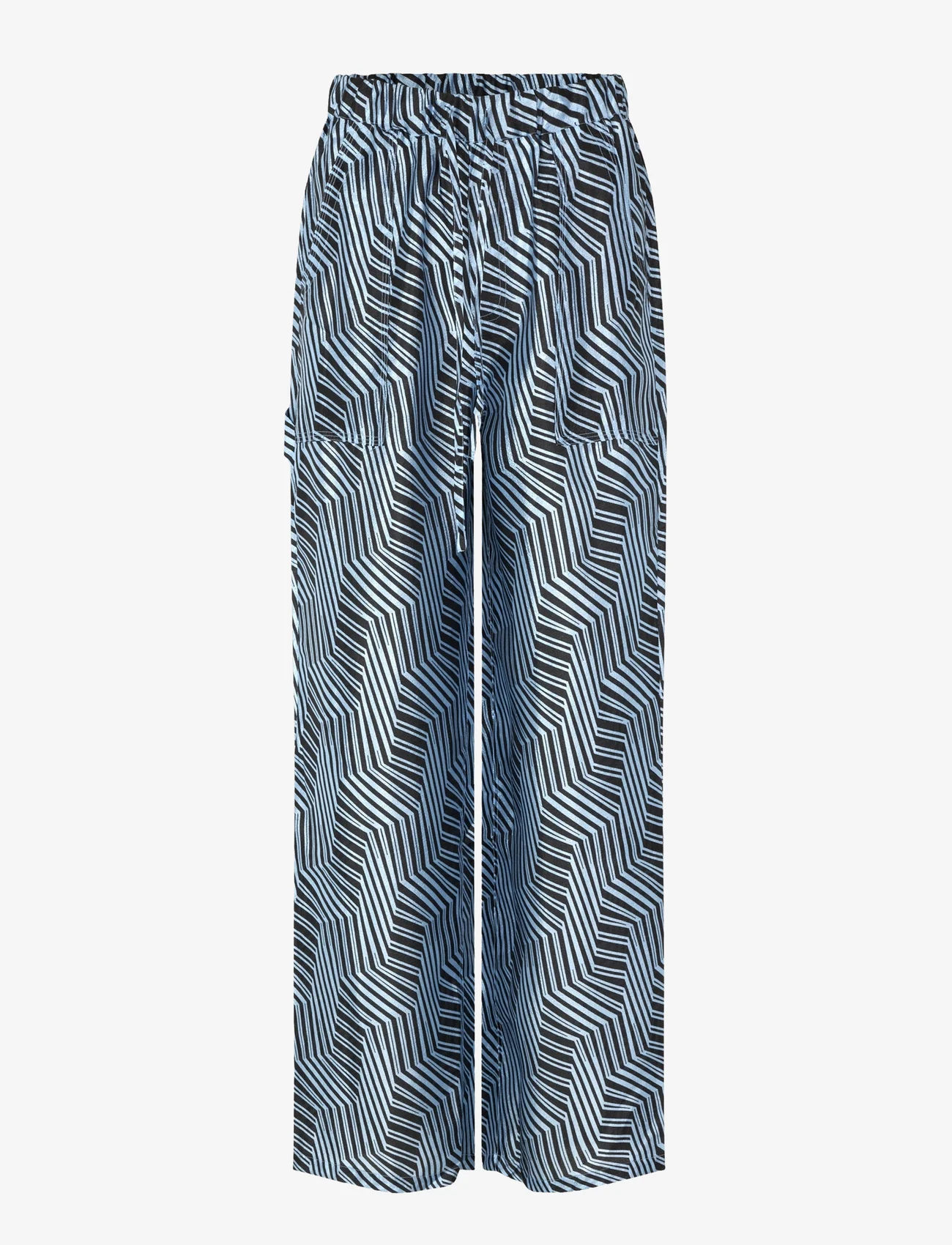 Baum und Pferdgarten - NEDDIE - wide leg trousers - blue zebra - 0