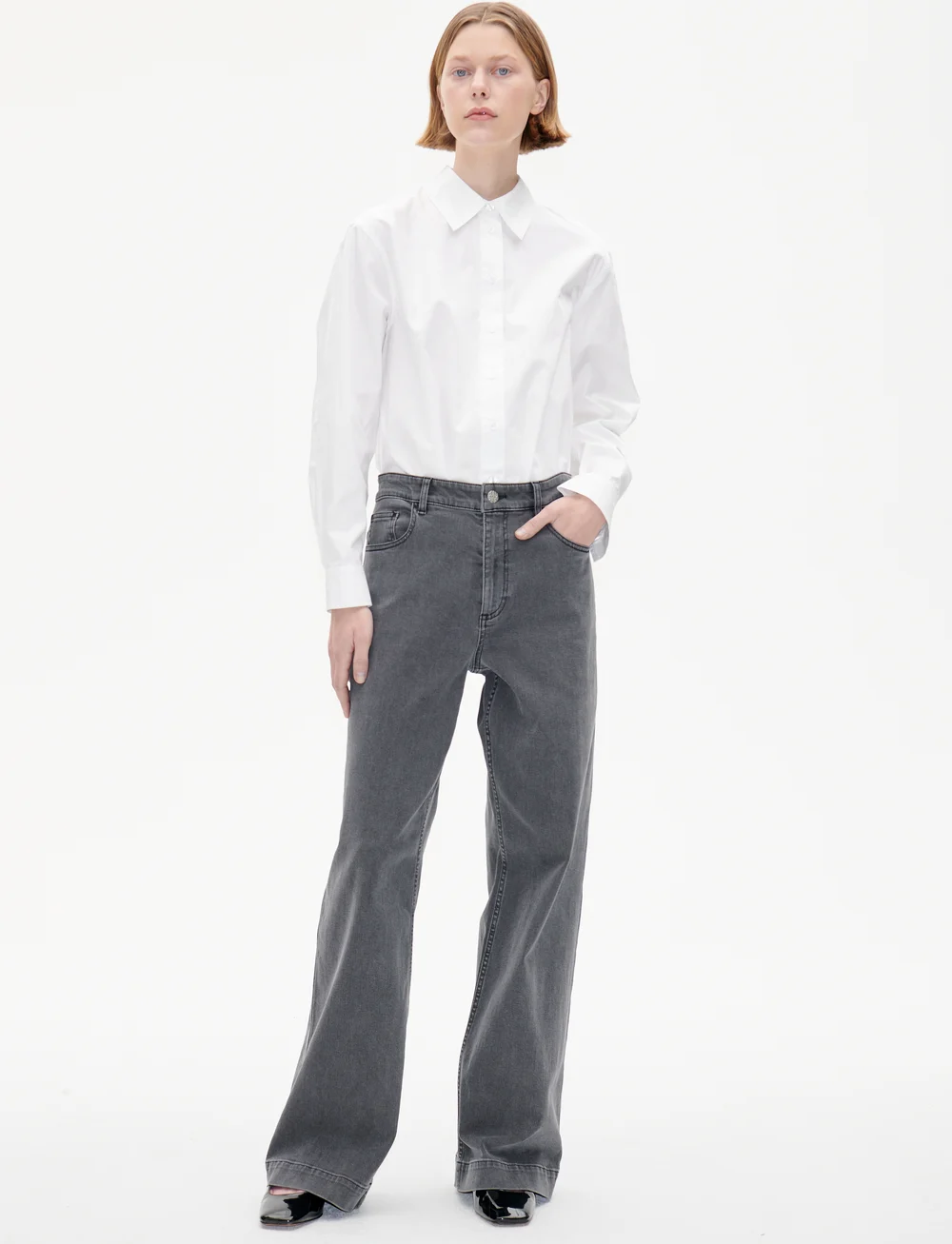 Baum und Pferdgarten - NICETTE - laia säärega teksad - grey denim - 0