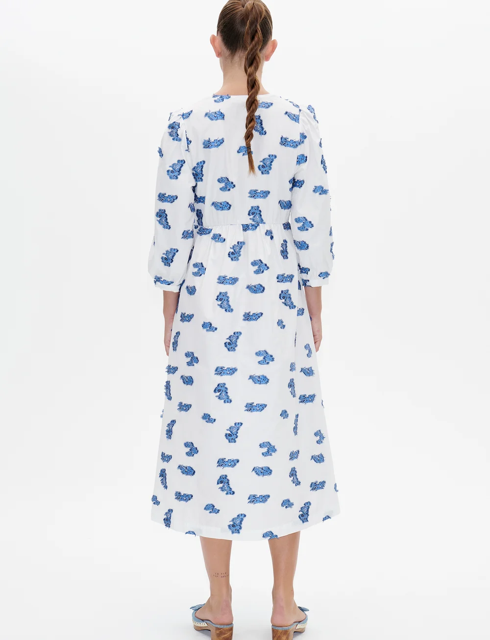 Baum und Pferdgarten - ASINA - sommerkleider - blue bouquet jacquard - 4