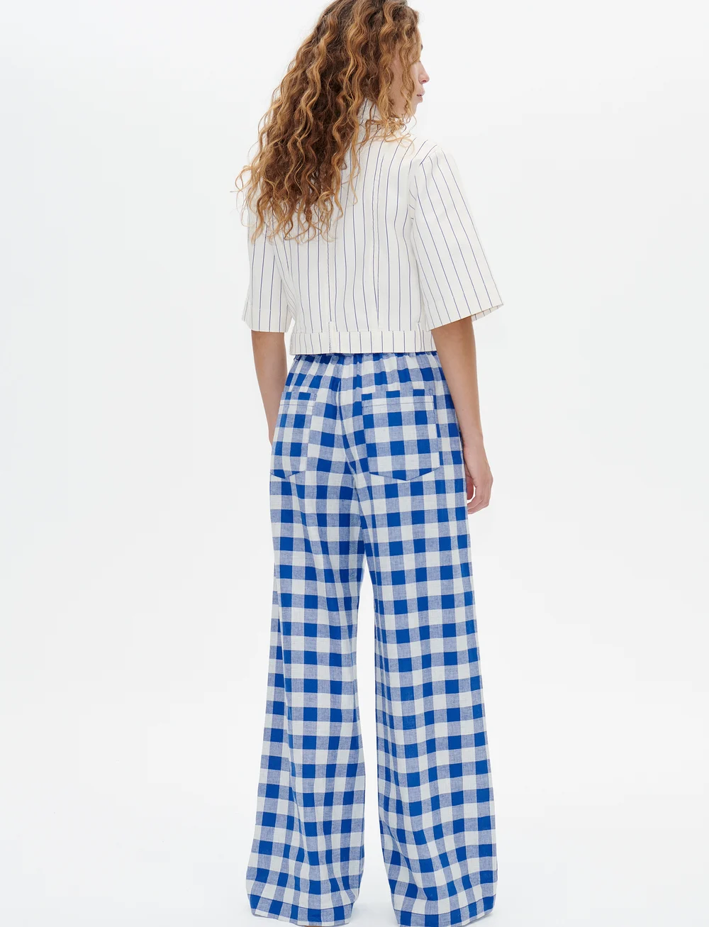 Baum und Pferdgarten - MAJSA - denimjakker - white sand pinstripe - 4