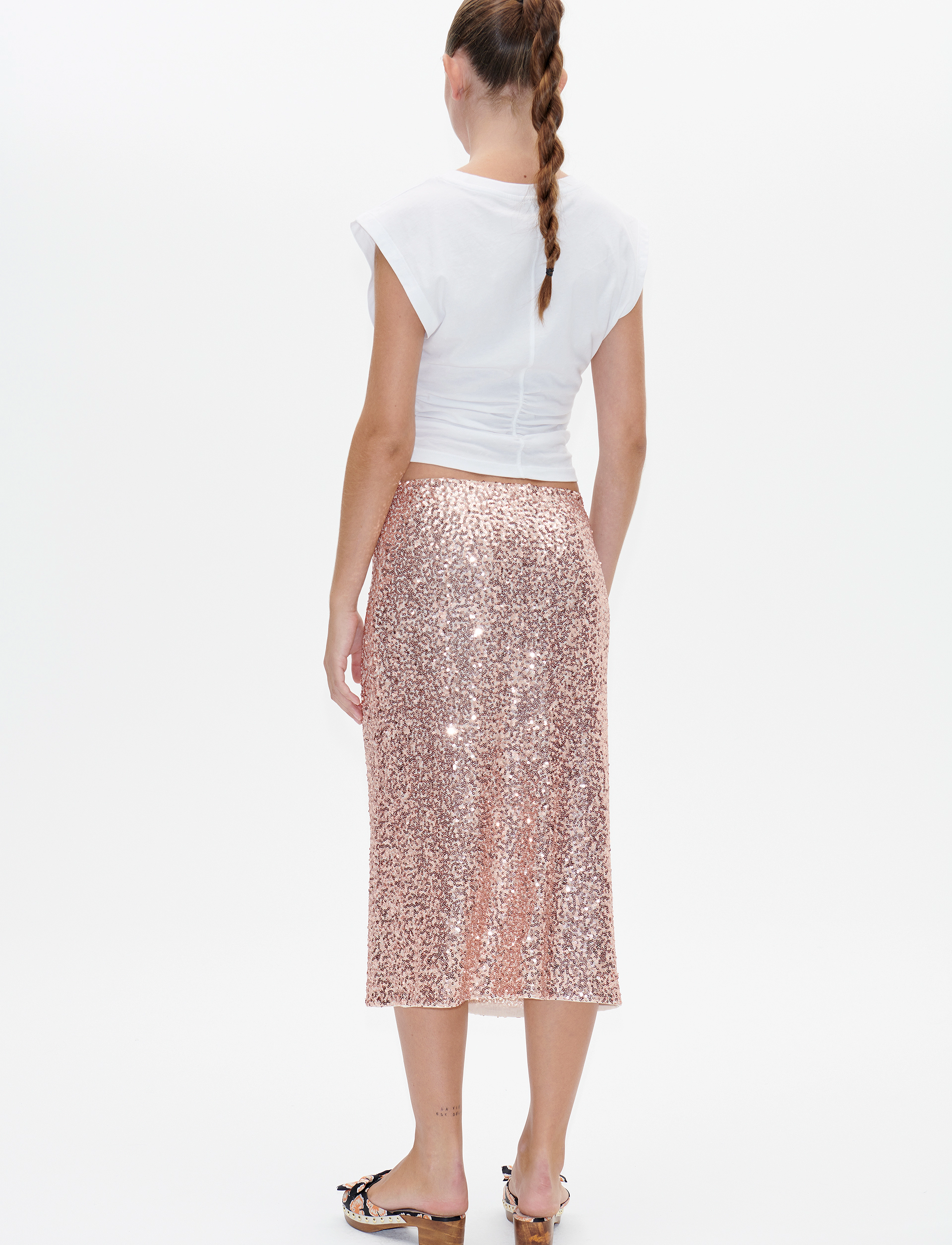 Baum und Pferdgarten - JOLETTE - midi kjolar - cafe creme sequins - 4