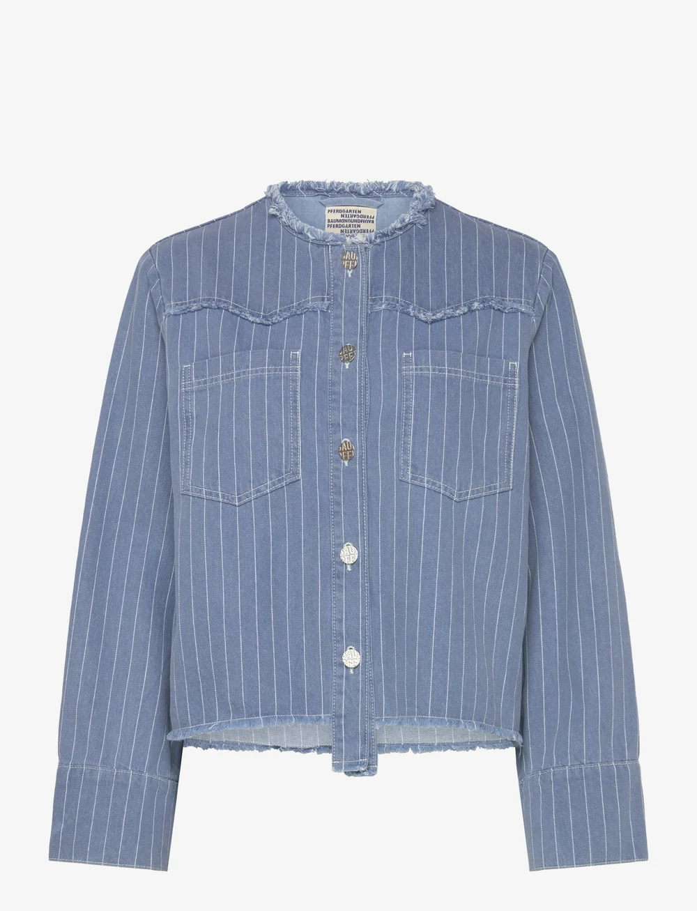 Baum und Pferdgarten - BO - denimjakker - blue pinstripe denim - 0