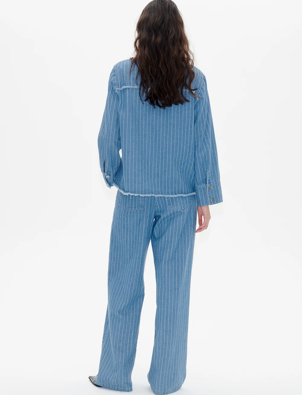 Baum und Pferdgarten - BO - denimjakker - blue pinstripe denim - 3