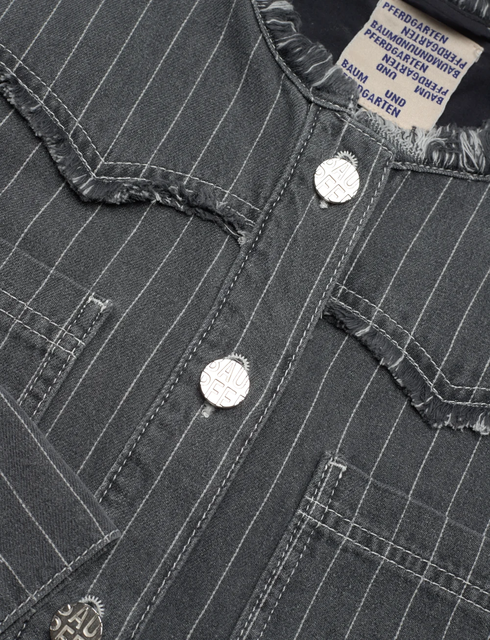 Baum und Pferdgarten - BO - denimjakker - grey pinstripe denim - 4