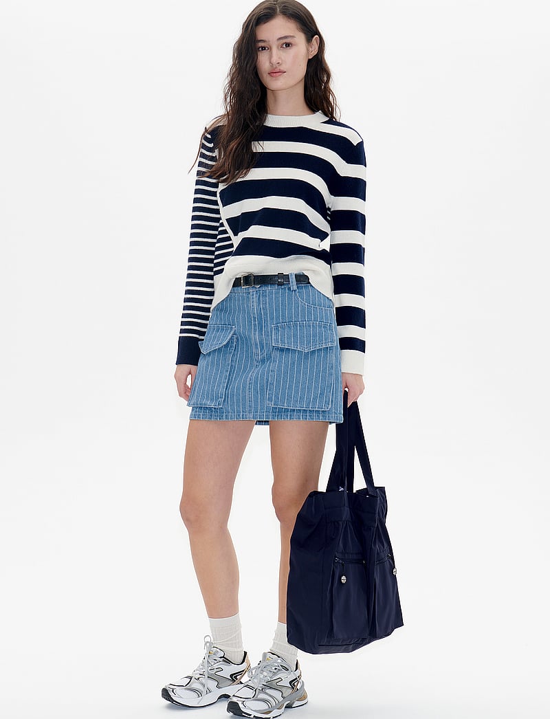 Baum und Pferdgarten - SALI - jeansröcke - blue pinstripe denim - 4