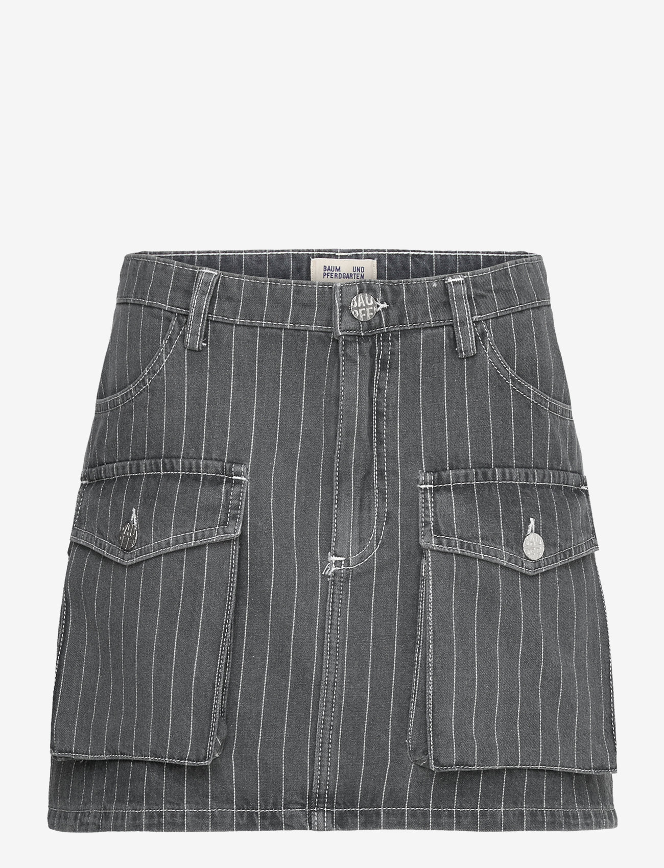 Baum und Pferdgarten - SALI - denimnederdele - grey pinstripe denim - 0