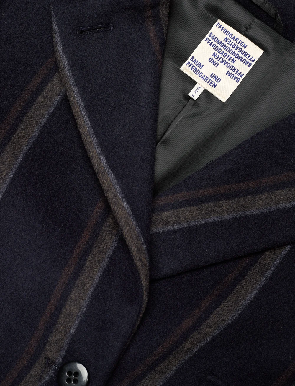 Baum und Pferdgarten - DANICA - villased mantlid - blue wool stripe - 5