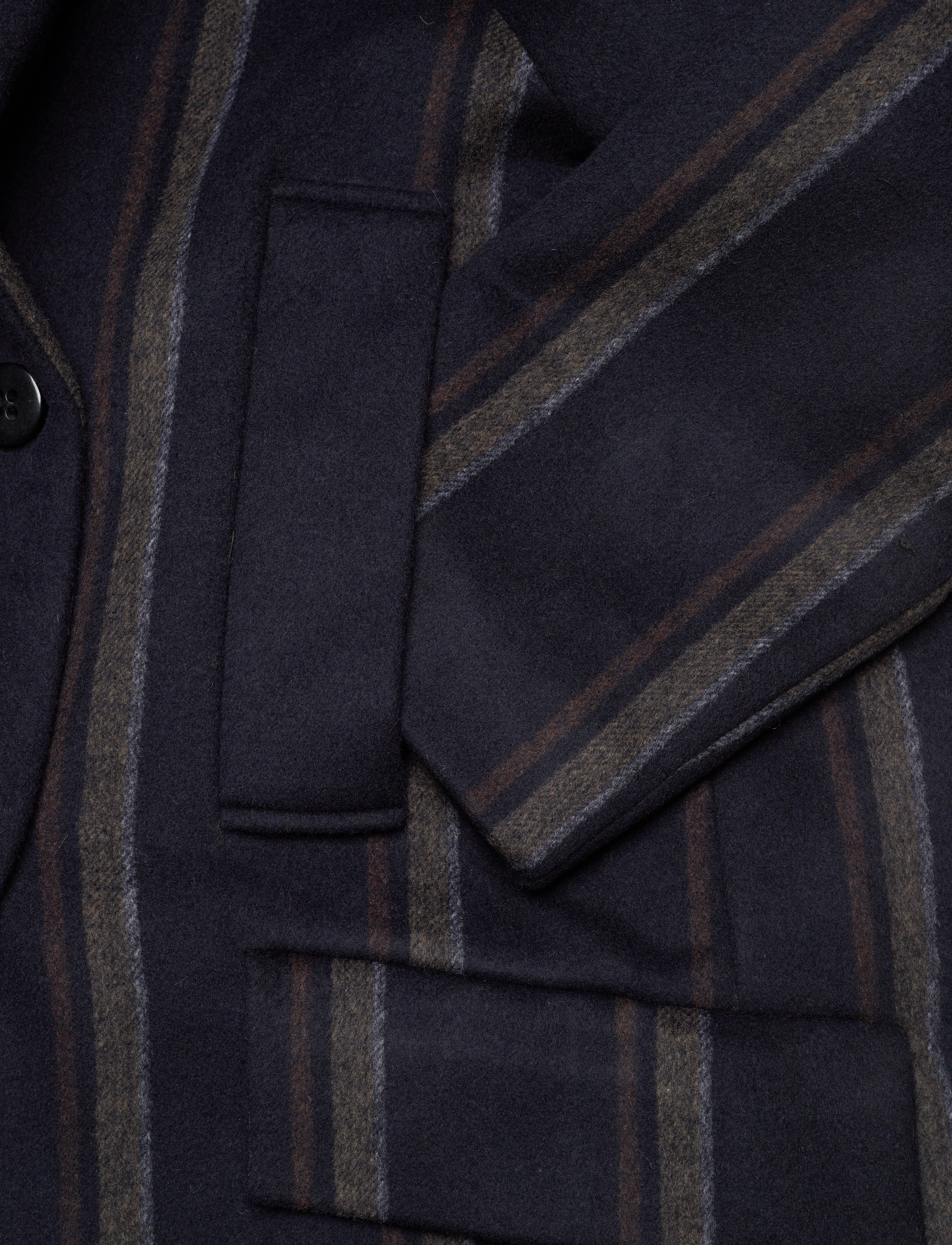 Baum und Pferdgarten - DANICA - wool coats - blue wool stripe - 5