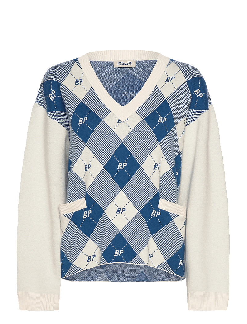 Baum und Pferdgarten - CLOE - striktrøjer - federal blue check - 0