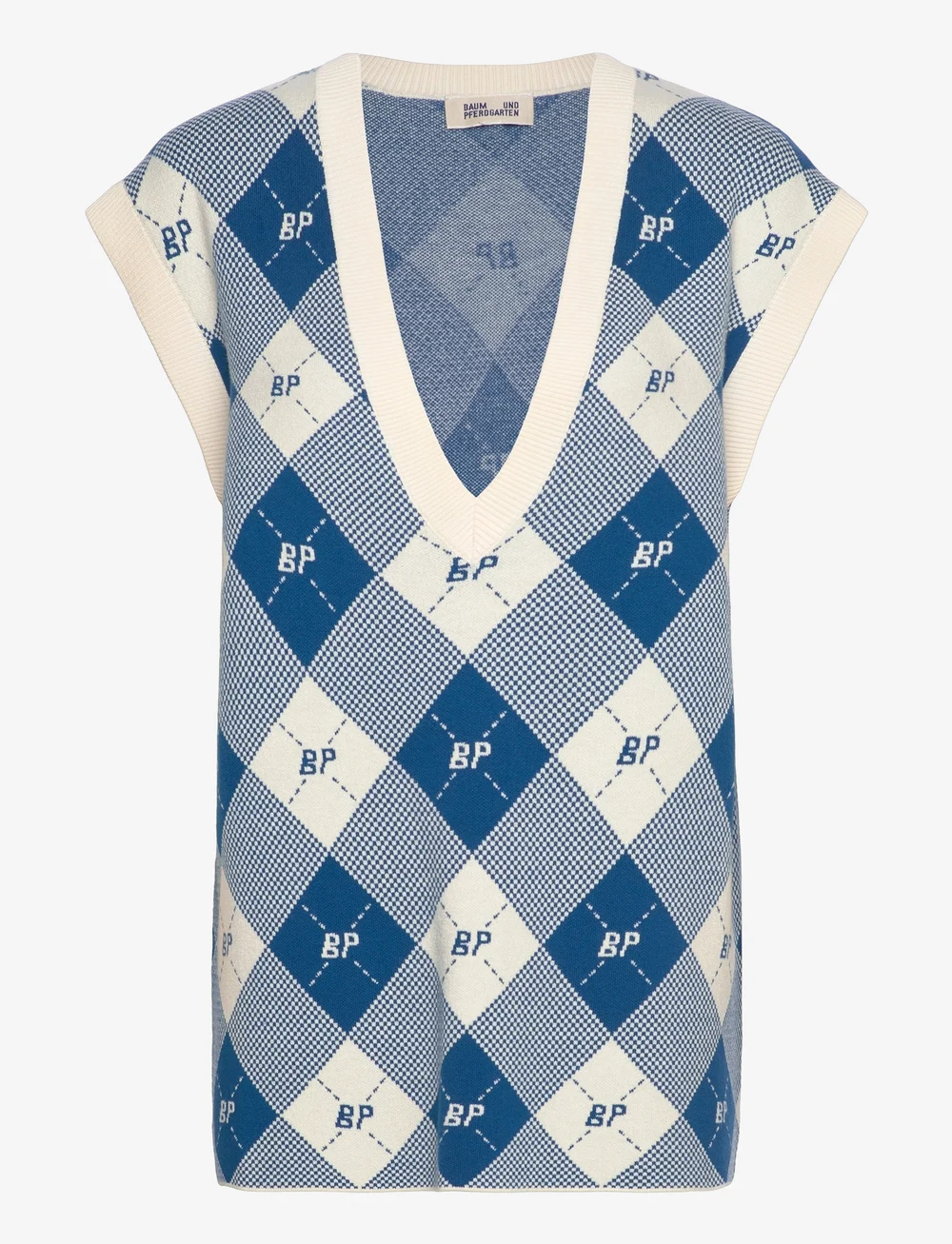 Baum und Pferdgarten - CASTELLA - stickade västar - federal blue check - 0