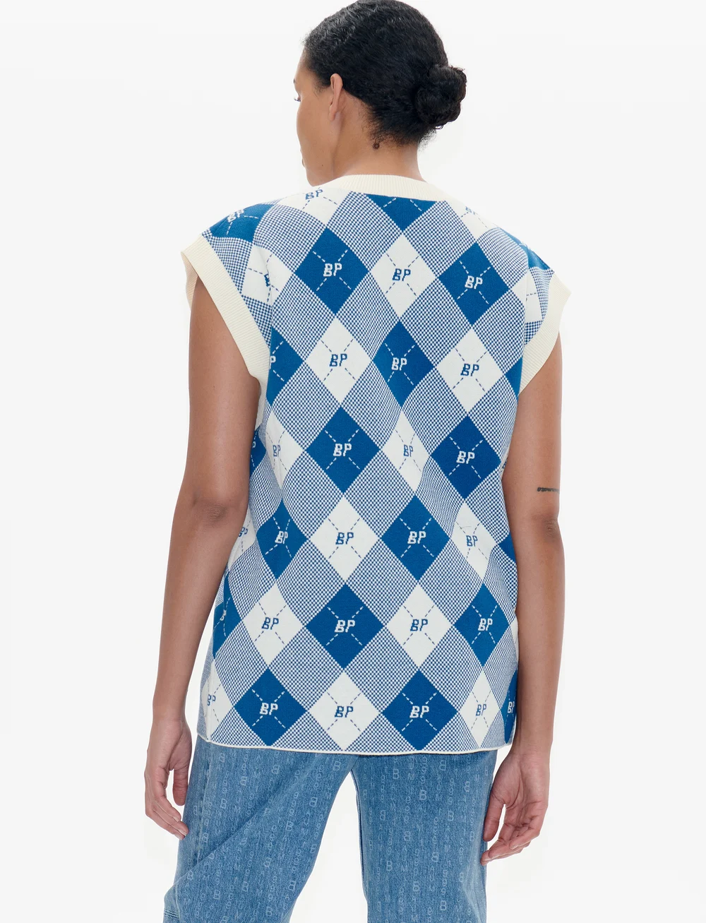 Baum und Pferdgarten - CASTELLA - stickade västar - federal blue check - 3