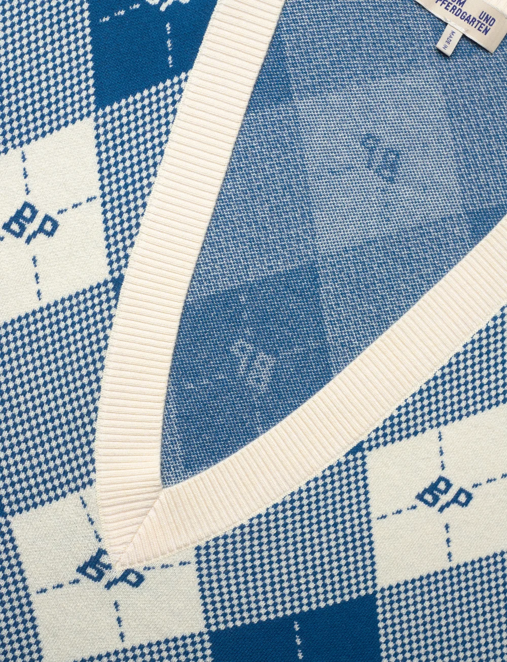 Baum und Pferdgarten - CASTELLA - stickade västar - federal blue check - 4