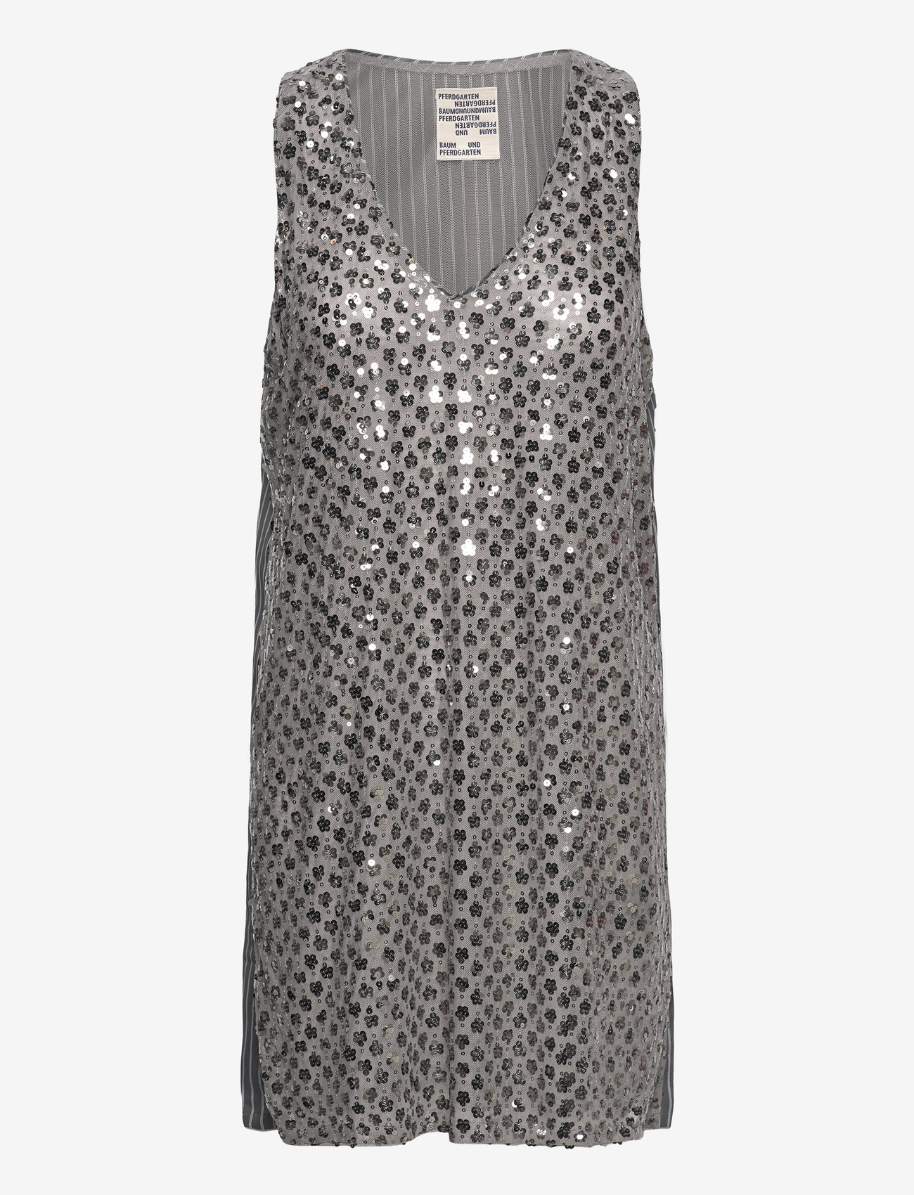 Baum und Pferdgarten - JOLIETTA - paillettenkleider - silver flower sequince - 0