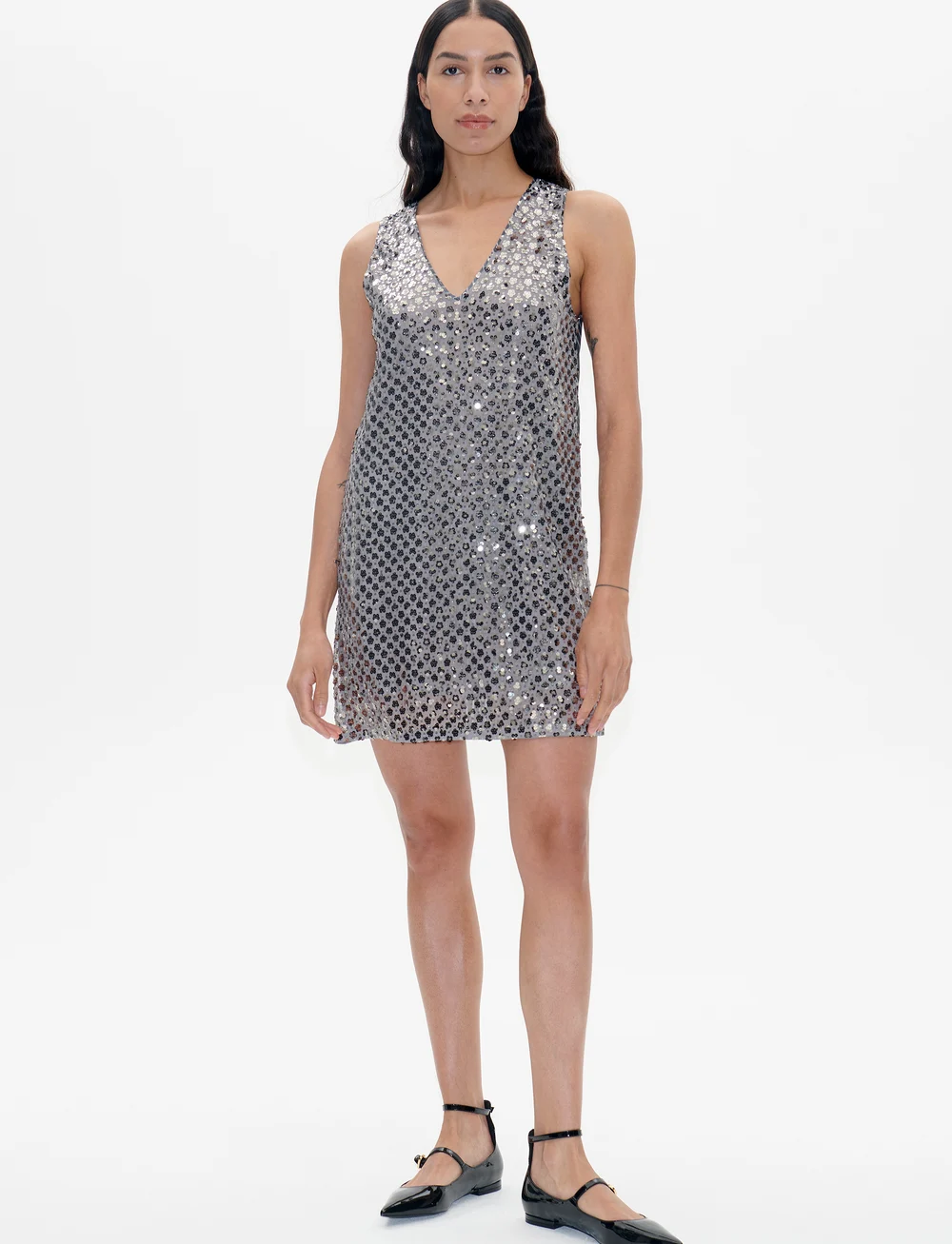 Baum und Pferdgarten - JOLIETTA - pailletkjoler - silver flower sequince - 2