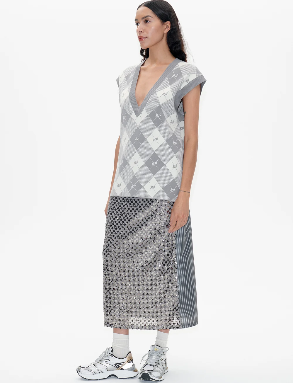 Baum und Pferdgarten - JOLETTY - paljettkjolar - silver flower sequince - 2