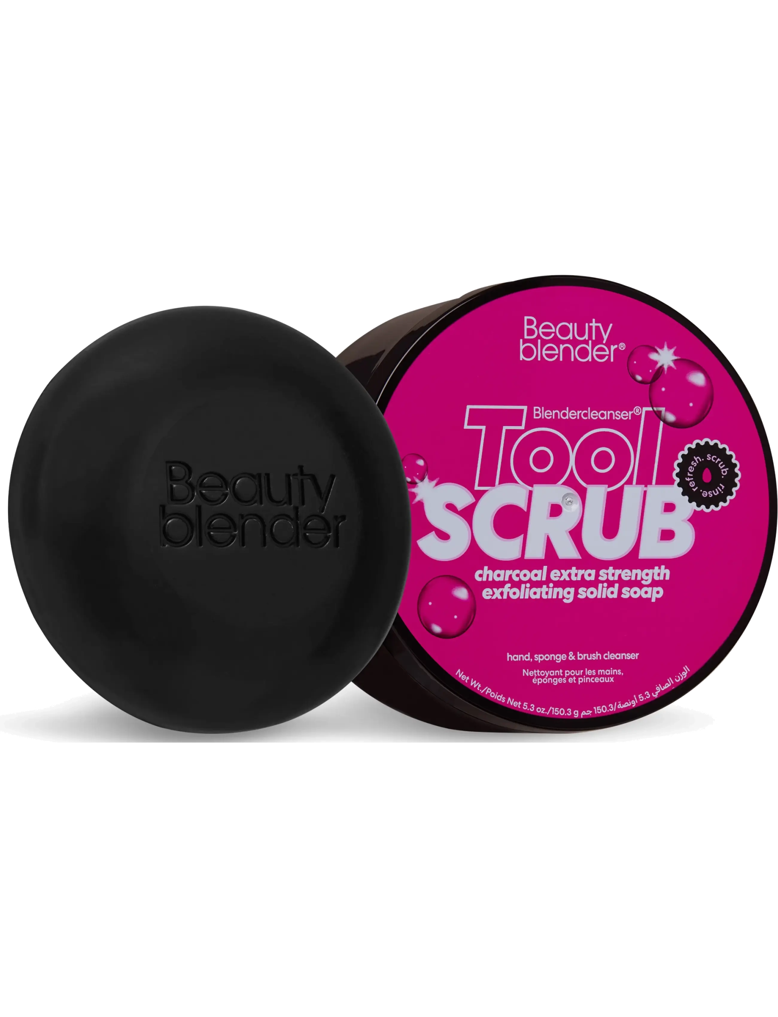 Beautyblender Toolscrub Hand, Sponge & Brush Cleanser Charcoal 150g - Vis alt - BLACK / black