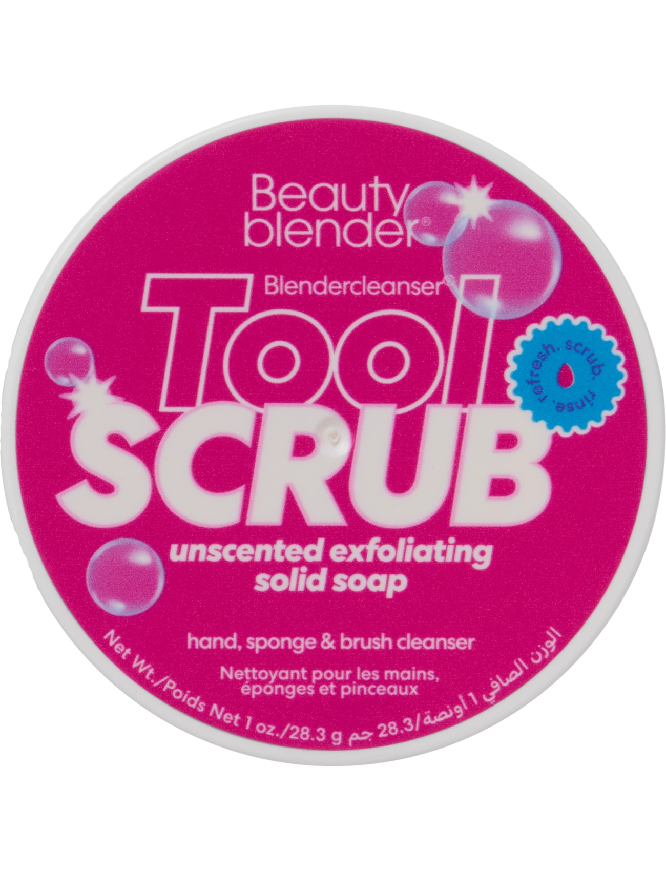 Beautyblender Toolscrub Hand, Sponge & Brush Cleanser Unscented 28,3g - Vis alt - WHITE / white