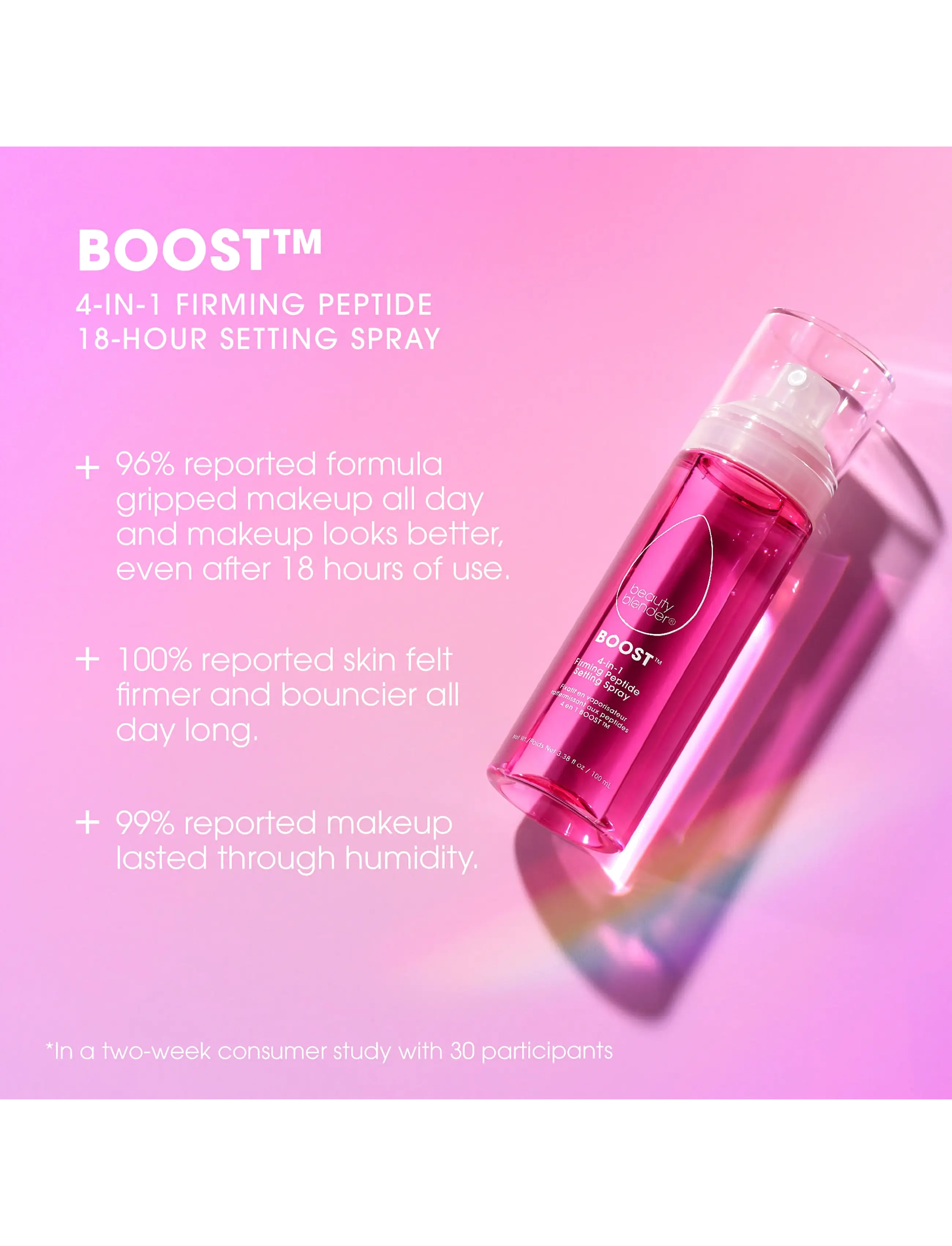 Beautyblender - BOOST 4-in-1 Makeup Setting Spray - makeup - pink - 3